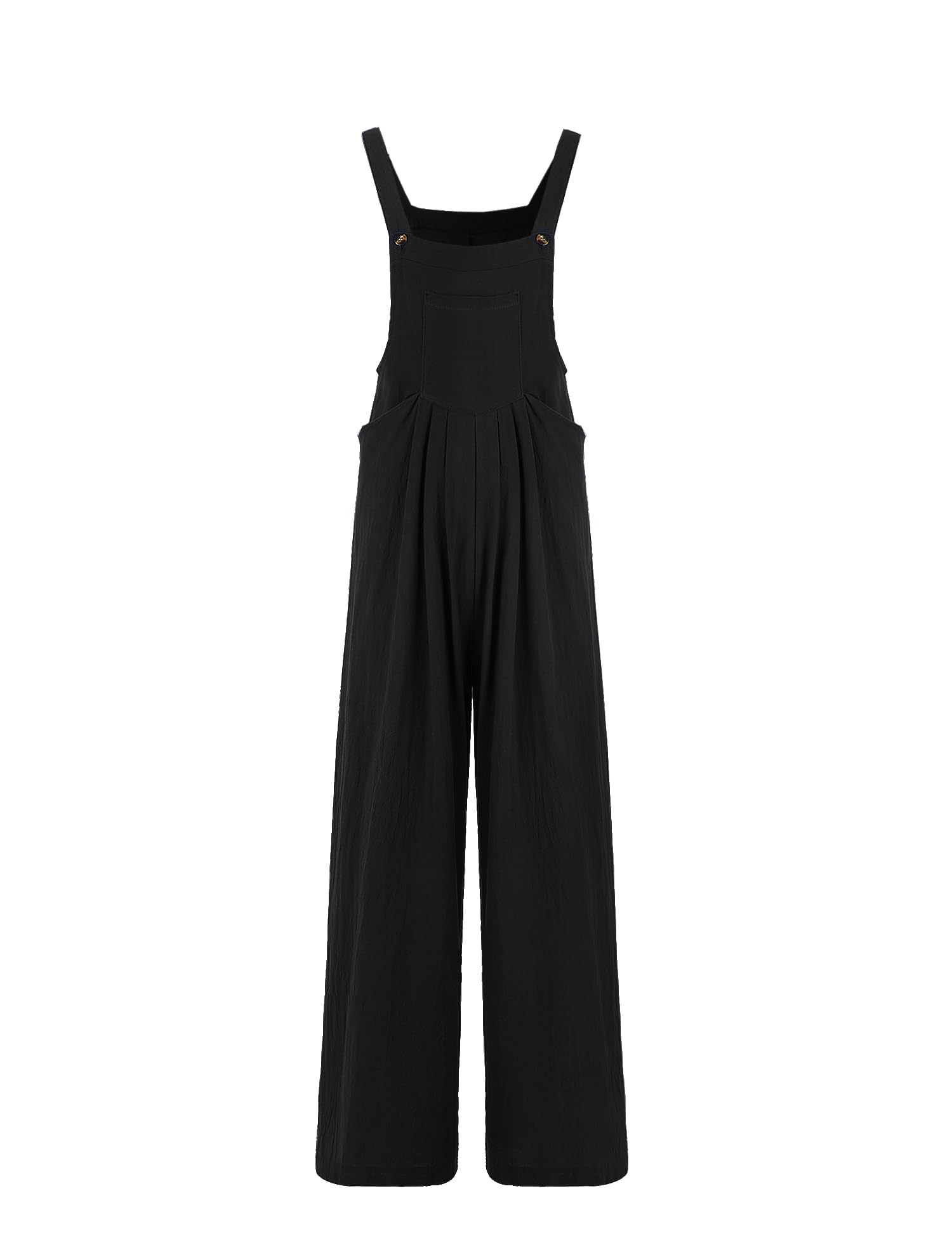 IECCP Women's Cotton Sleeveless Jumpsuit - Wide Leg Overalls with Pockets | Casual Loose Romper for Summer, Beach, Travel & Everyday Wear