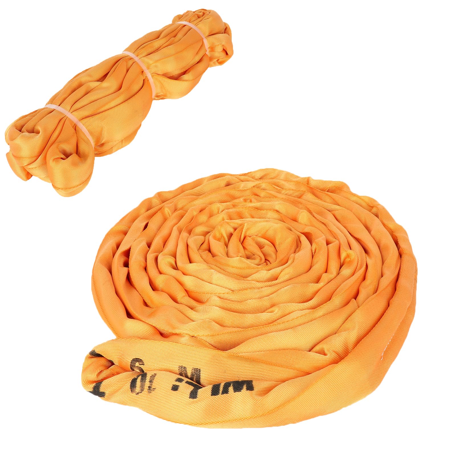 Heavy Duty 20FT Polyester Round Lifting Sling - 22,046 Lbs Vertical, 17,636 Lbs Choker & 44,092 Lbs Basket Capacity - Durable Endless Loop Sling for Construction, Towing & Industrial Lifting