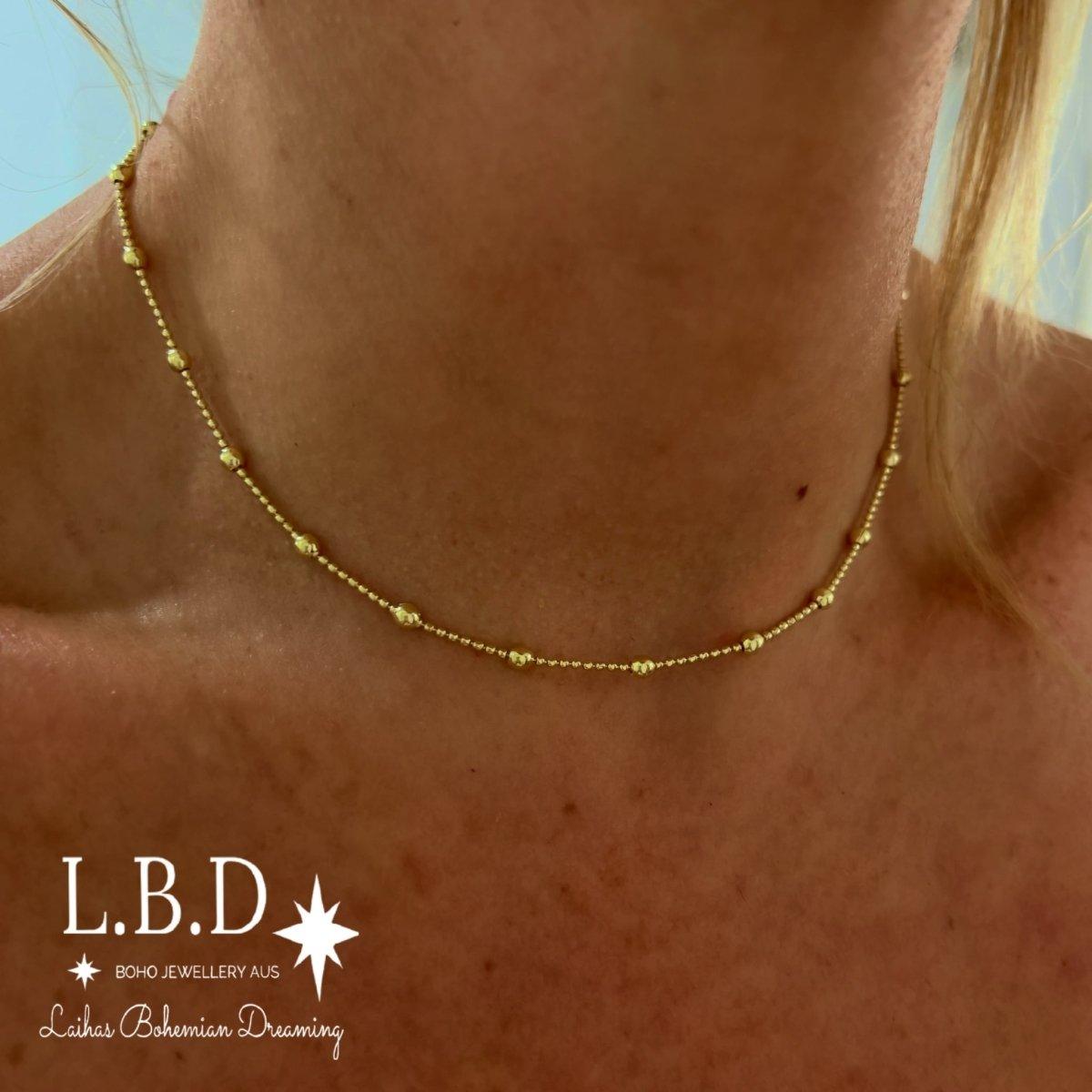 Laihas Prestige 18K Gold Vermeil Choker Necklace - Elegant Layered Statement Piece for Women, Perfect for Parties, Weddings & Special Occasions