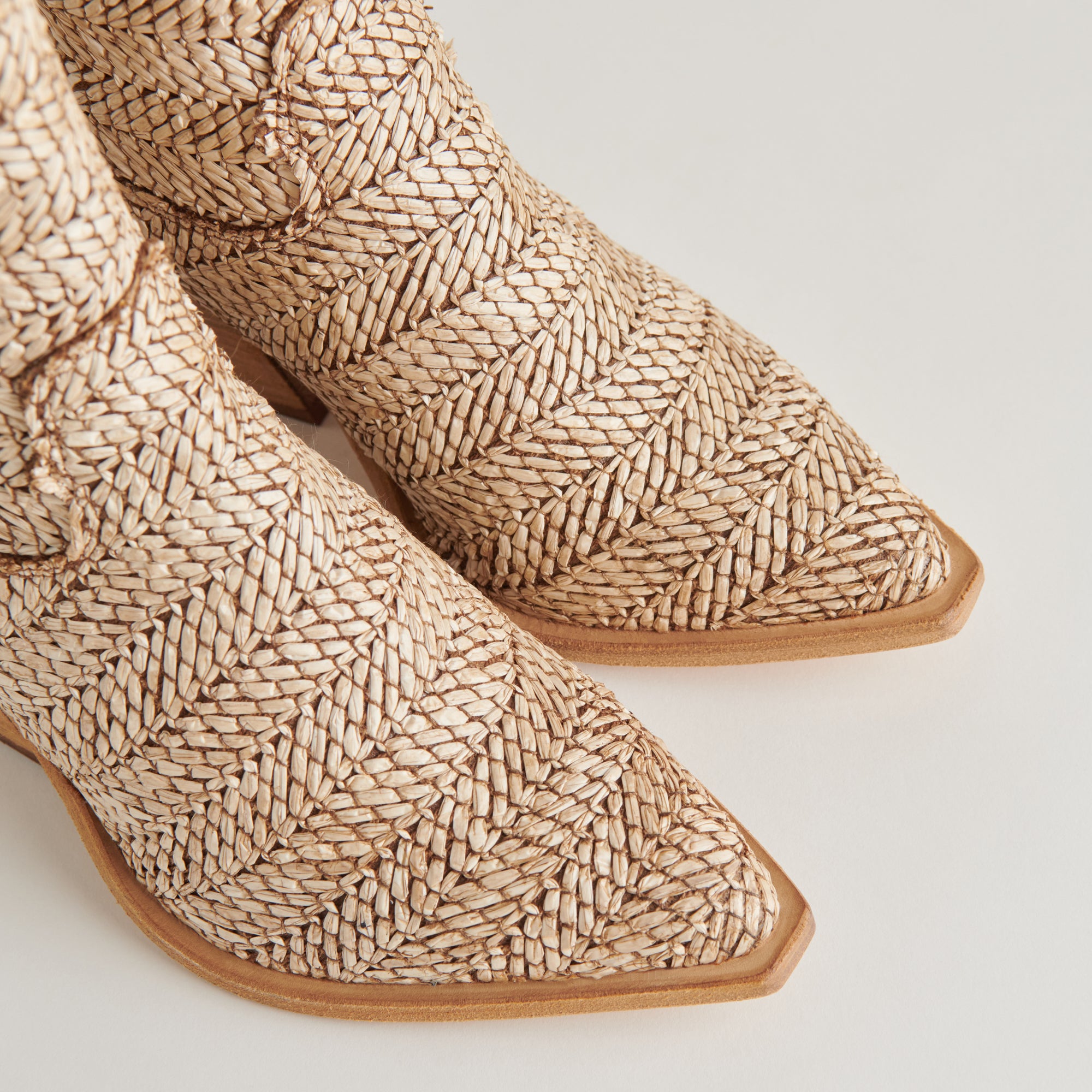 TEXIN Women's Brown Multi Raffia Booties - Comfortable Summer Sandals for Beach, Vacation & Casual Outings