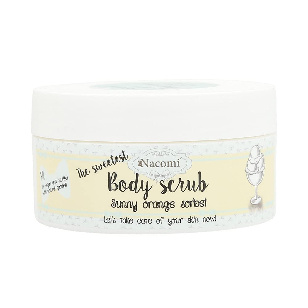 Nacomi Anti-Cellulite Body Scrub with Orange Sorbet - Exfoliating & Firming Skin Treatment for Smooth, Glowing Skin - Perfect for Shower & Spa Days at Home