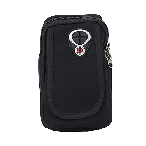 Universal Running Armband Phone Holder - Adjustable Gym Phone Arm Bag for iPhone & Android, Black - Perfect for Jogging, Workouts & Outdoor Activities