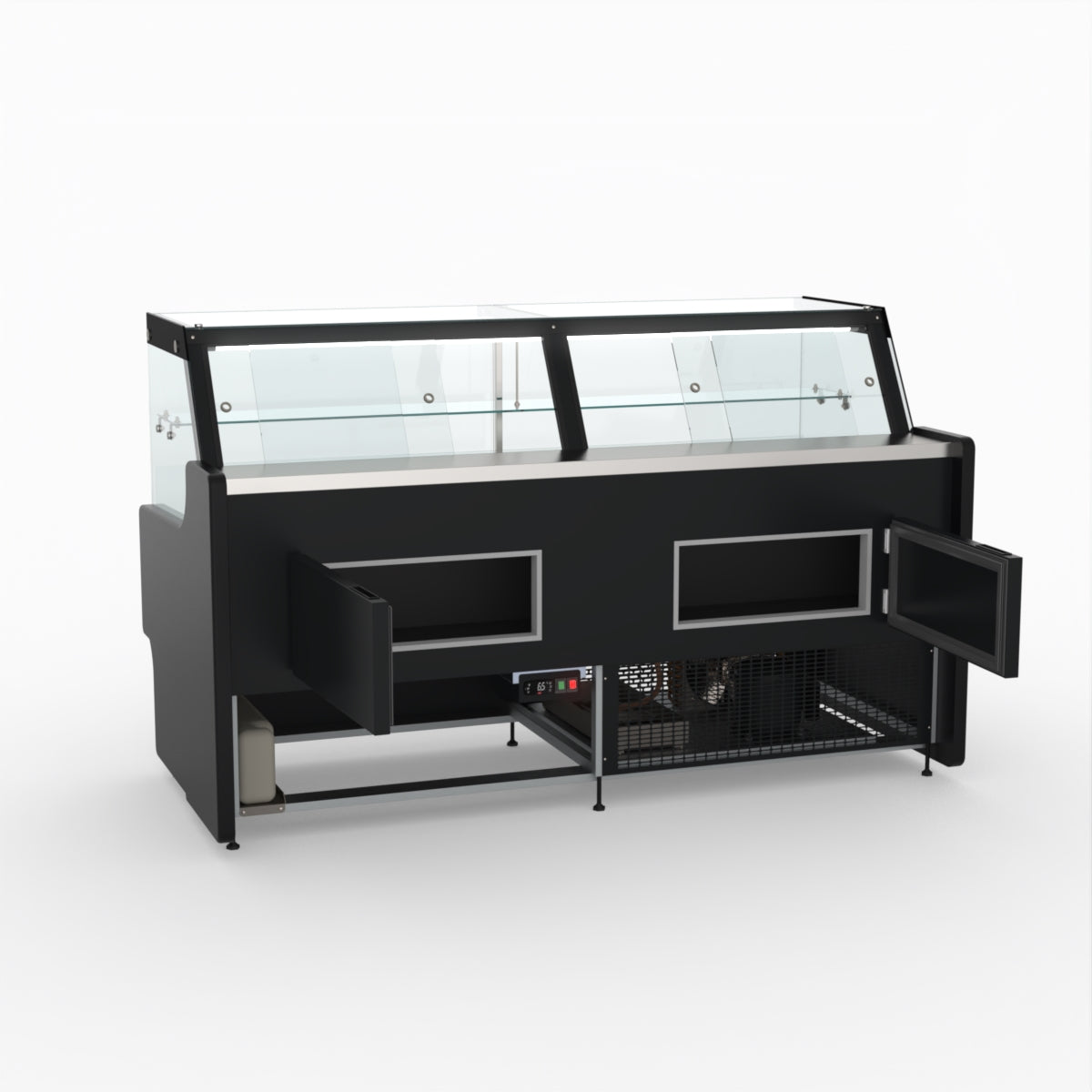 2 Meter AG Deli Showcase Glass Display Case - Perfect for Supermarkets, Delis & Bakeries to Showcase Fresh Food & Pastries