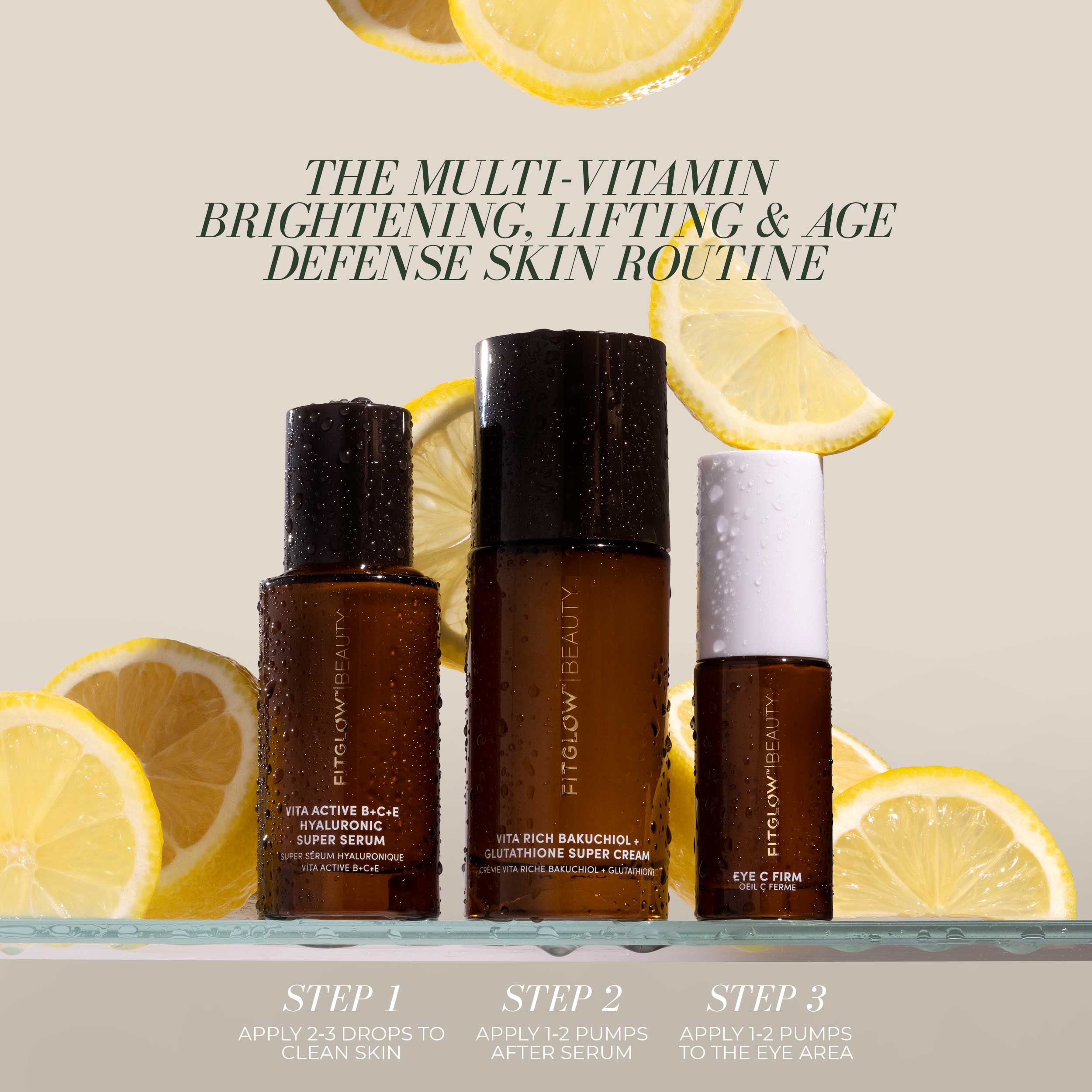 Vita Active B + C + E Hyaluronic Super Serum - Anti-Aging Face Serum with Hyaluronic Acid & Vitamins for Hydration & Brightening - Perfect for Daily Skincare Routine & Nighttime Use