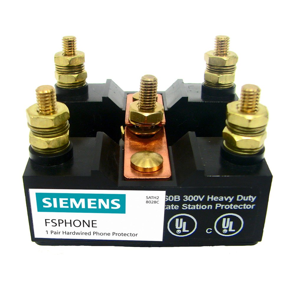 Siemens FSPHONE First Surge Whole House Phone, DSL & Modem Protector - Surge Protection for Home & Office Telecommunication Devices