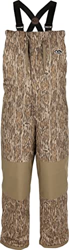Drake Waterfowl Reflex Insulated Bib Overalls - Waterproof Hunting Pants for Men - Camo Bottomland Pattern - Ideal for Duck Hunting & Outdoor Adventures
