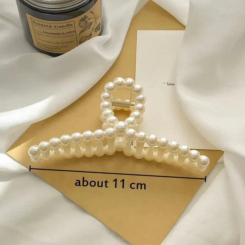 4/5/6PCS Elegant Pearl Hair Claws for Women - Fashion Geometric Hairpins, Barrettes Headwear, Ponytail Hair Clips - Perfect for Weddings, Parties & Everyday Styling