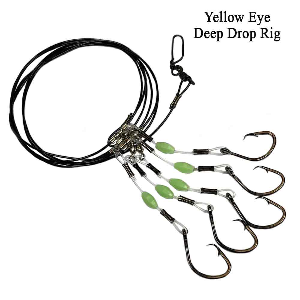 Capt. Harry's 5 Hook Deep Dropping Rigs - Premium Saltwater Fishing Gear for Offshore & Deep Sea Fishing - Perfect for Tuna, Grouper & Snapper