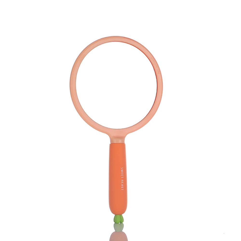 Vanity Mirror with Silicone Handle - Round Portable Makeup Mirror for Women, Salon & SPA Beauty Tools, Travel-Friendly Cosmetic Mirror (Orange) - Perfect for Home Makeup, Professional Salon Use & Travel Touch-Ups