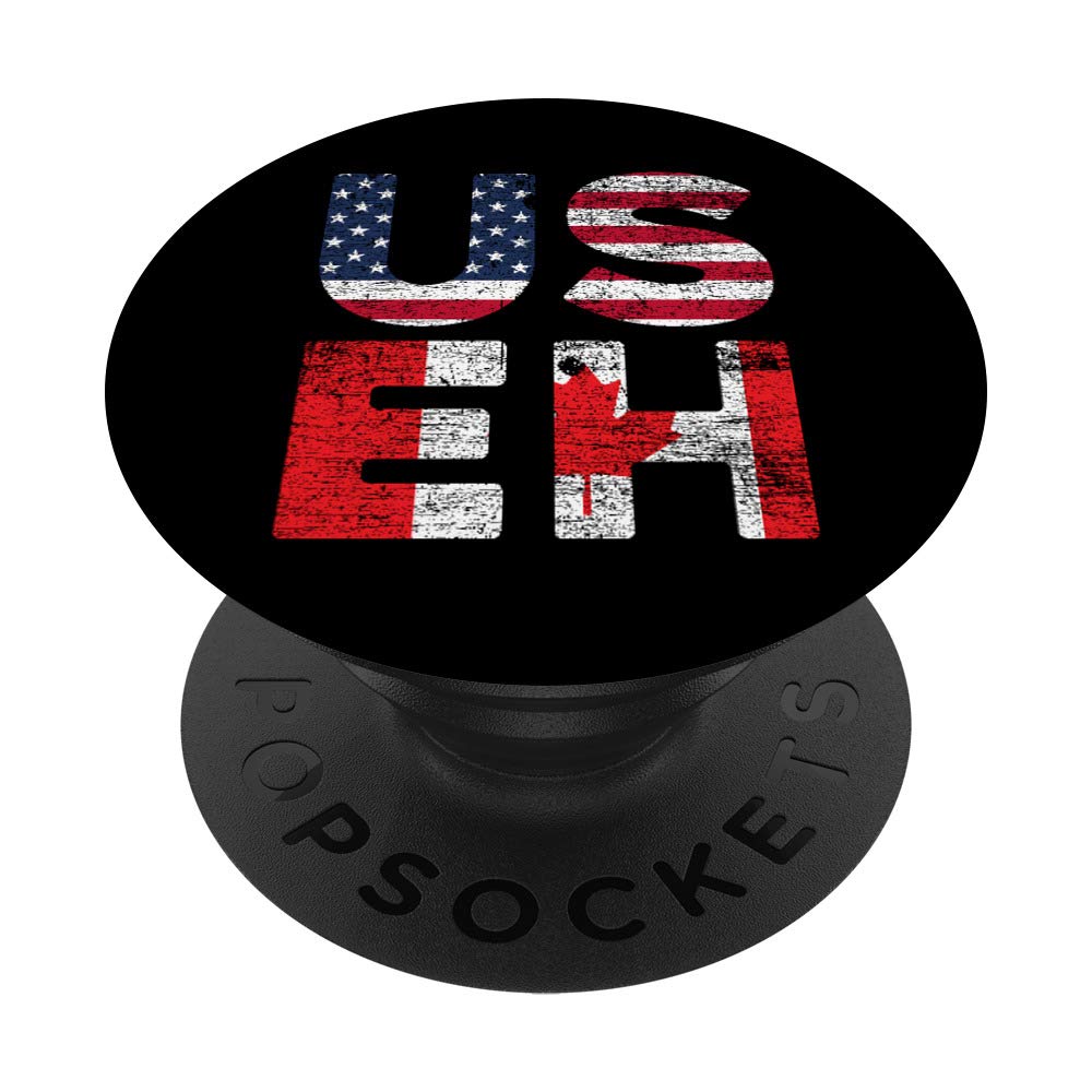 USA & Canada Flag PopSockets PopGrip - Swappable Phone Grip for iPhone, Samsung & Tablets | Perfect for Travel, Work & Daily Use