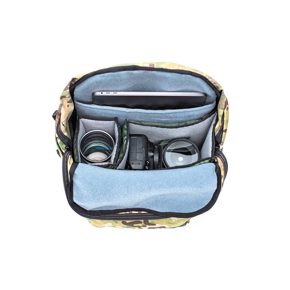 Domke Camouflage Large Camera Backpack - Durable DSLR & Mirrorless Bag for Photographers - Perfect for Outdoor, Travel & Adventure Photography