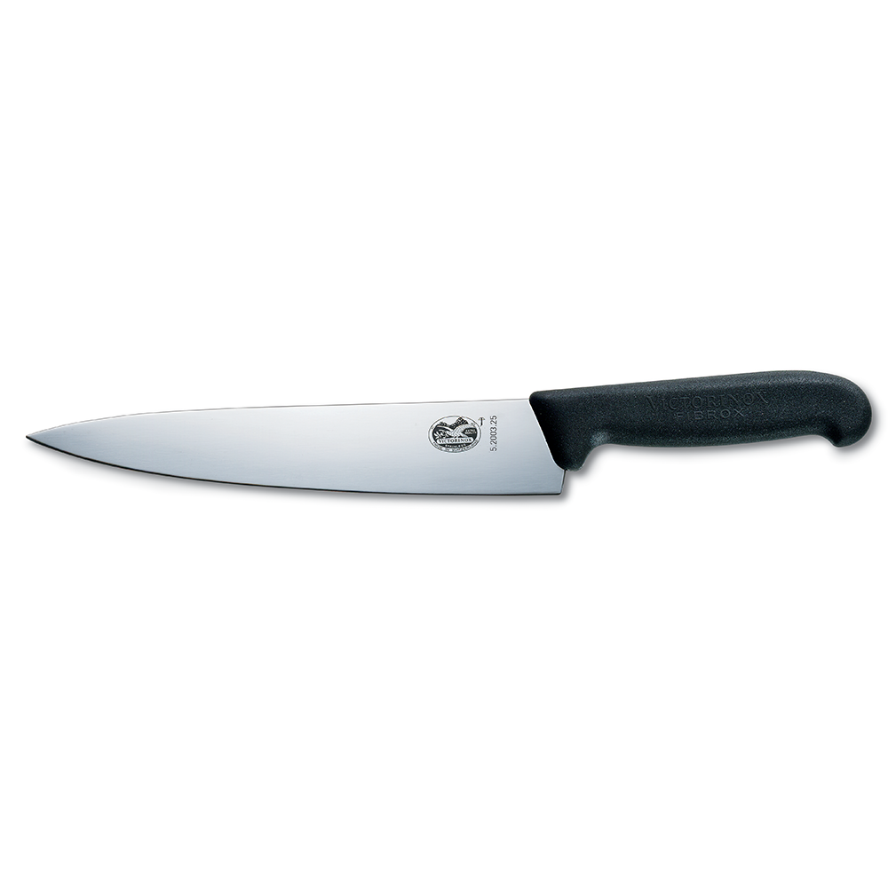Victorinox Fibrox Pro 8-Inch Chef's Knife - High Carbon Stainless Steel Blade, Ergonomic Non-Slip Handle - Perfect for Chopping, Slicing & Dicing Vegetables, Meat & Herbs