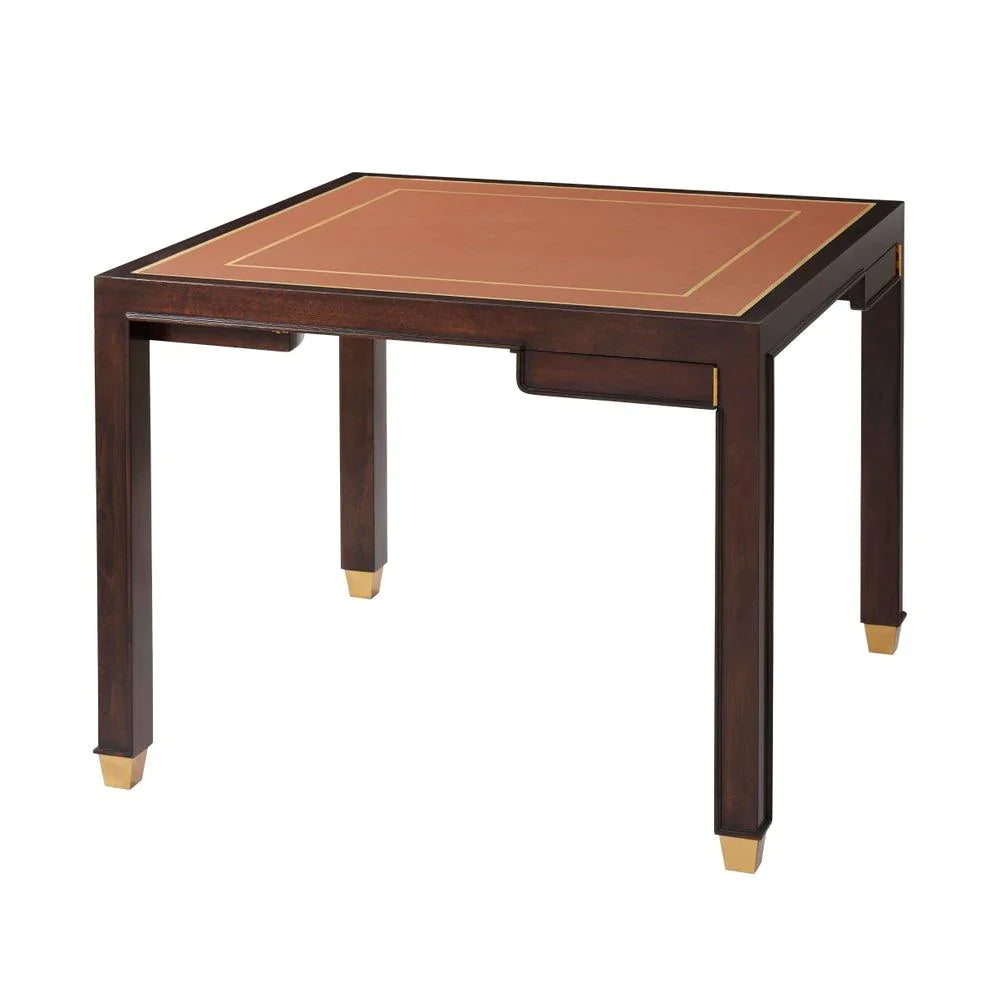 Premium Antonio Leather Top Game Table - Durable & Stylish Poker, Blackjack & Card Game Table for Home, Casino Nights & Game Rooms
