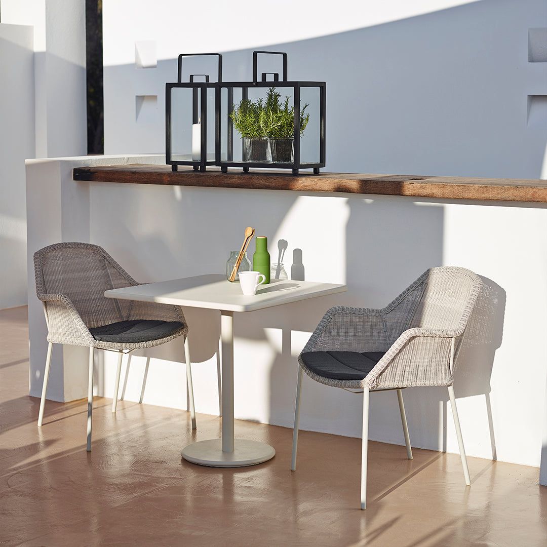 Square Cafe Table - Modern Outdoor & Indoor Dining Table for Restaurants, Patios, and Home Decor