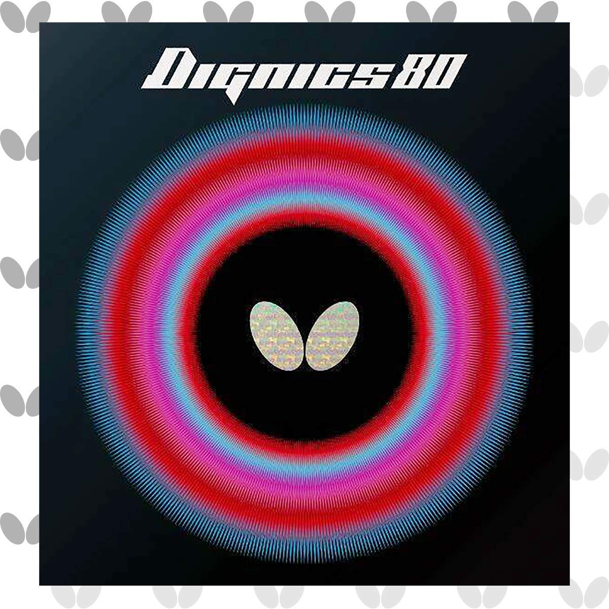 Dignics 80 Professional Table Tennis Rubber - 1.9mm/2.1mm Thickness - Red or Black Inverted Rubber Sheet for Competitive Play | Perfect for Tournament Players & Training Sessions
