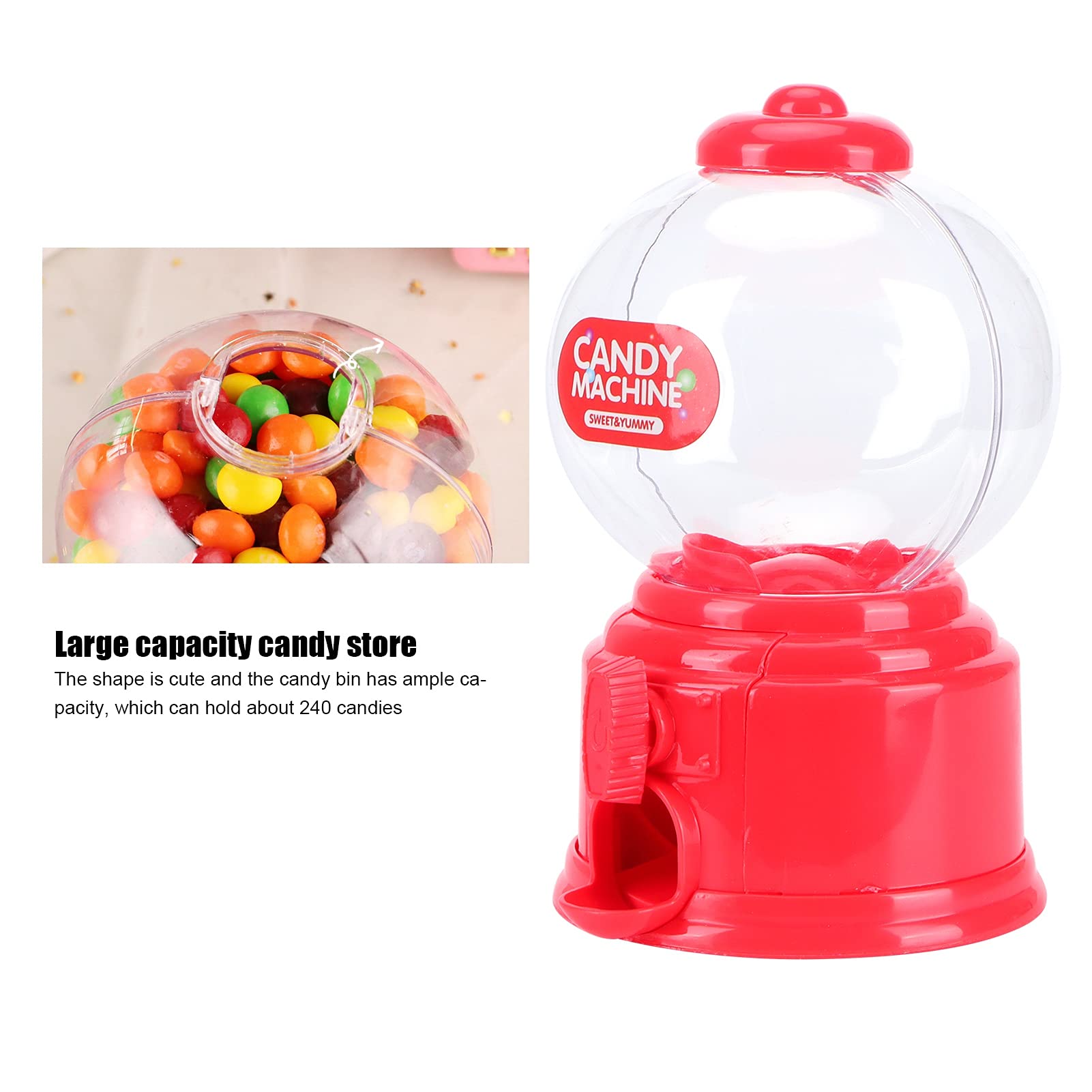 FIYO Candy Piggy Bank for Kids - Cute Twist Machine Money Saving Box with Candy Storage - Perfect Gift for Children's Birthday & Party Favors (Red)