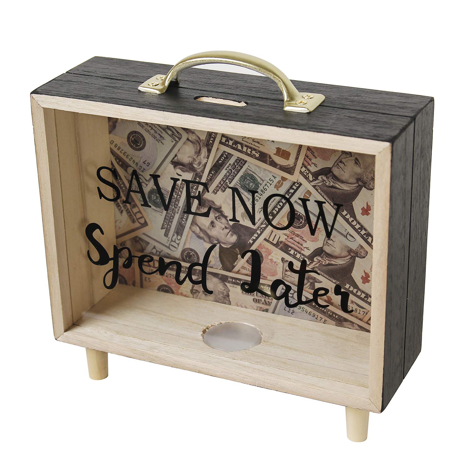 Shadow Box Frame - Wooden Money Box for Wedding & Savings - Save Now Spend Later - Perfect for Wedding Gifts, Anniversary Presents & Home Decor
