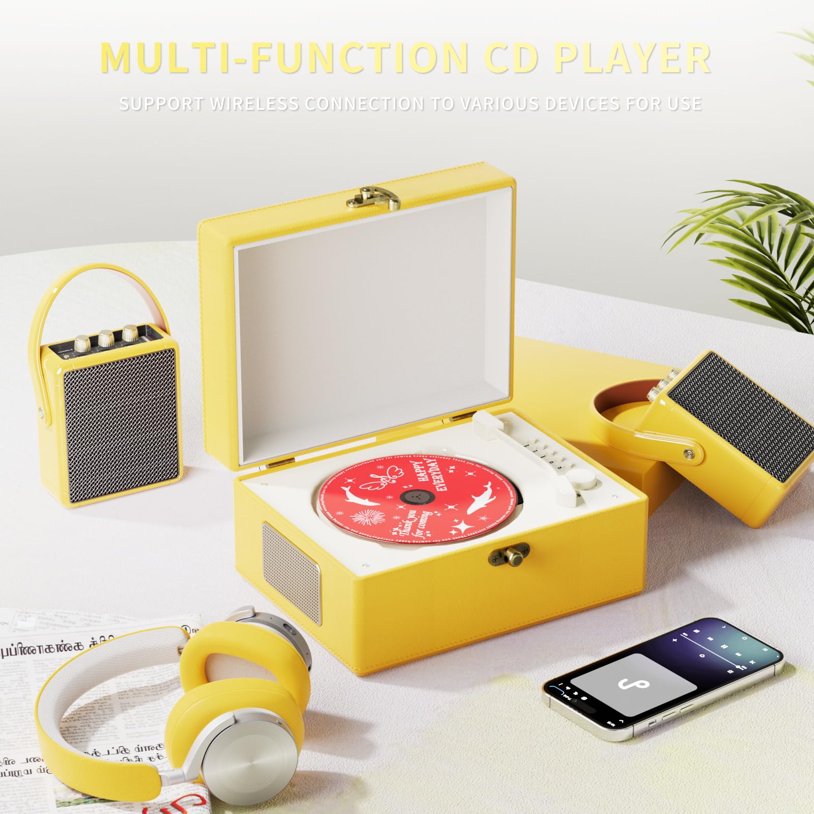Vintage Time Music Box 8 - Classic Yellow Hand-Wound Musical Jewelry Box | Perfect for Anniversaries, Birthdays & Romantic Gifts