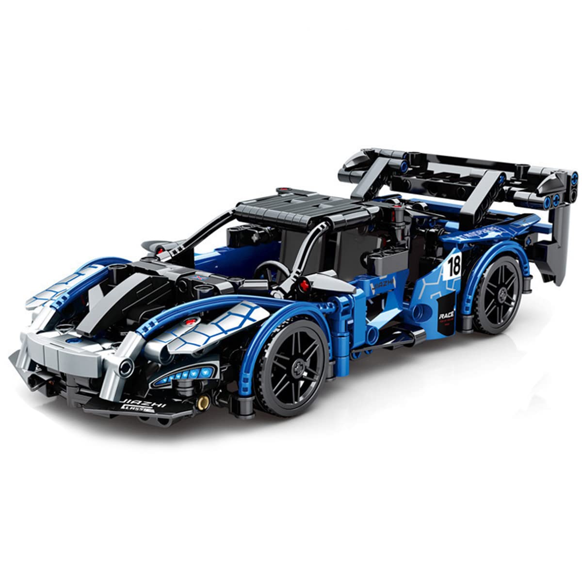 491 Pcs Sports Car Building Block Set - DIY Pull Back Model Toy, Super Vehicle Construction Kit for Kids & Adults | MOC Stacking Blocks, Collectible Gift for Car Enthusiasts | Perfect for Birthday Gifts, STEM Learning & Family Bonding Activities