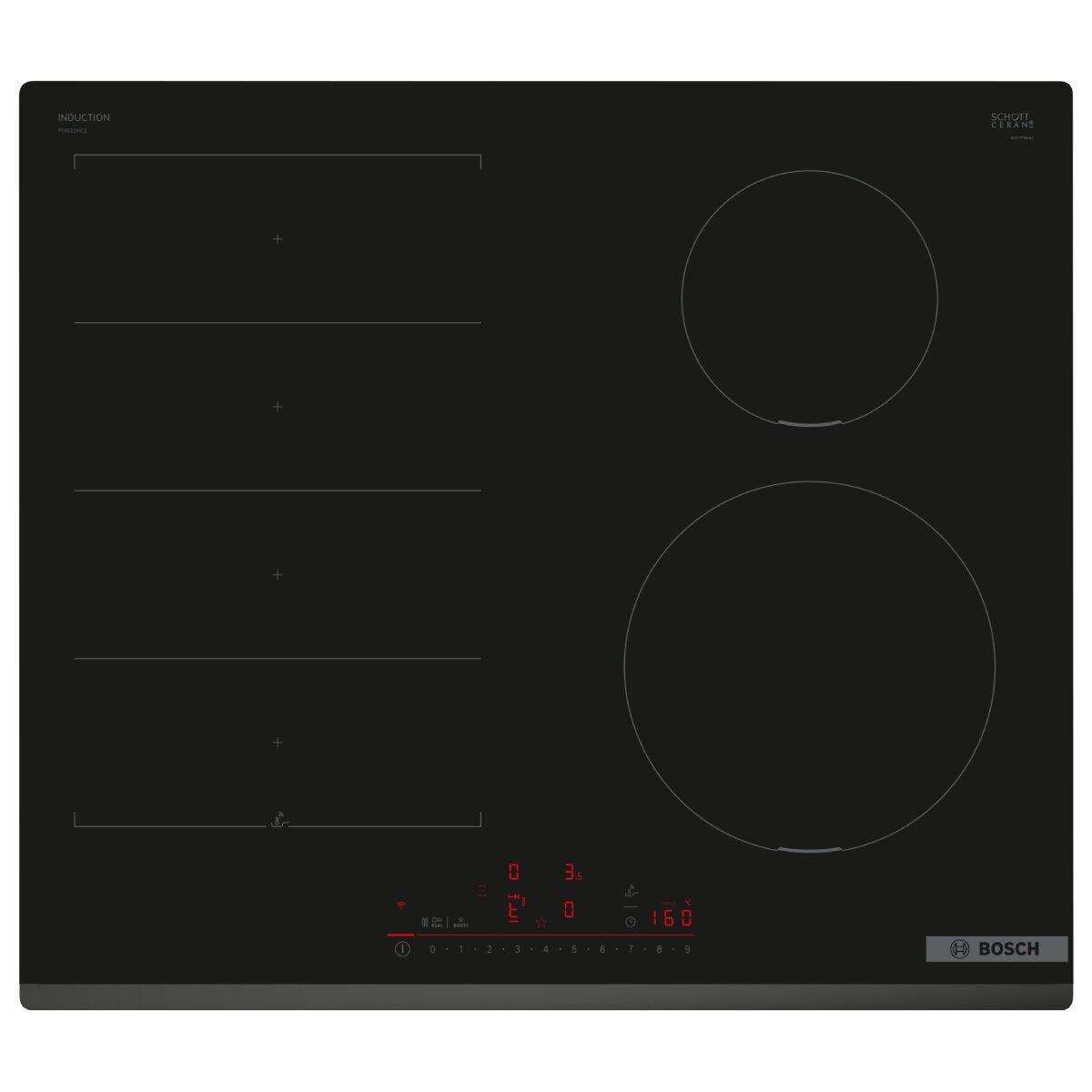 Bosch Serie 6 60cm Induction Cooktop PIX631HC1E - Fast Heating, Energy Efficient Built-in Stove for Modern Kitchens | Perfect for Home Cooking, Baking & Entertaining