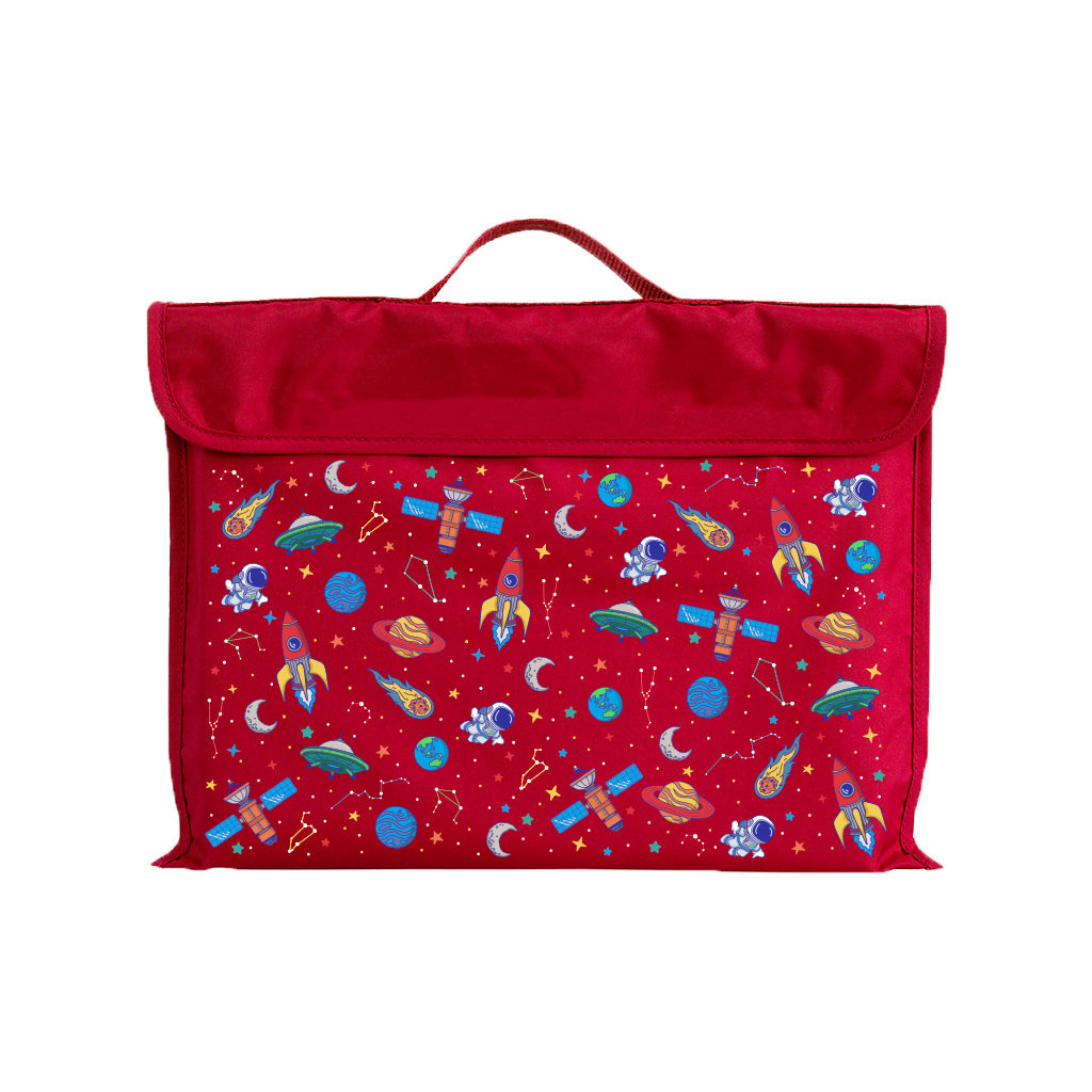 Eco-Friendly Galaxy Boy Library Book Bag - Reusable Tote for School, Shopping & Travel - Sustainable Cotton Canvas Book Tote with Pockets