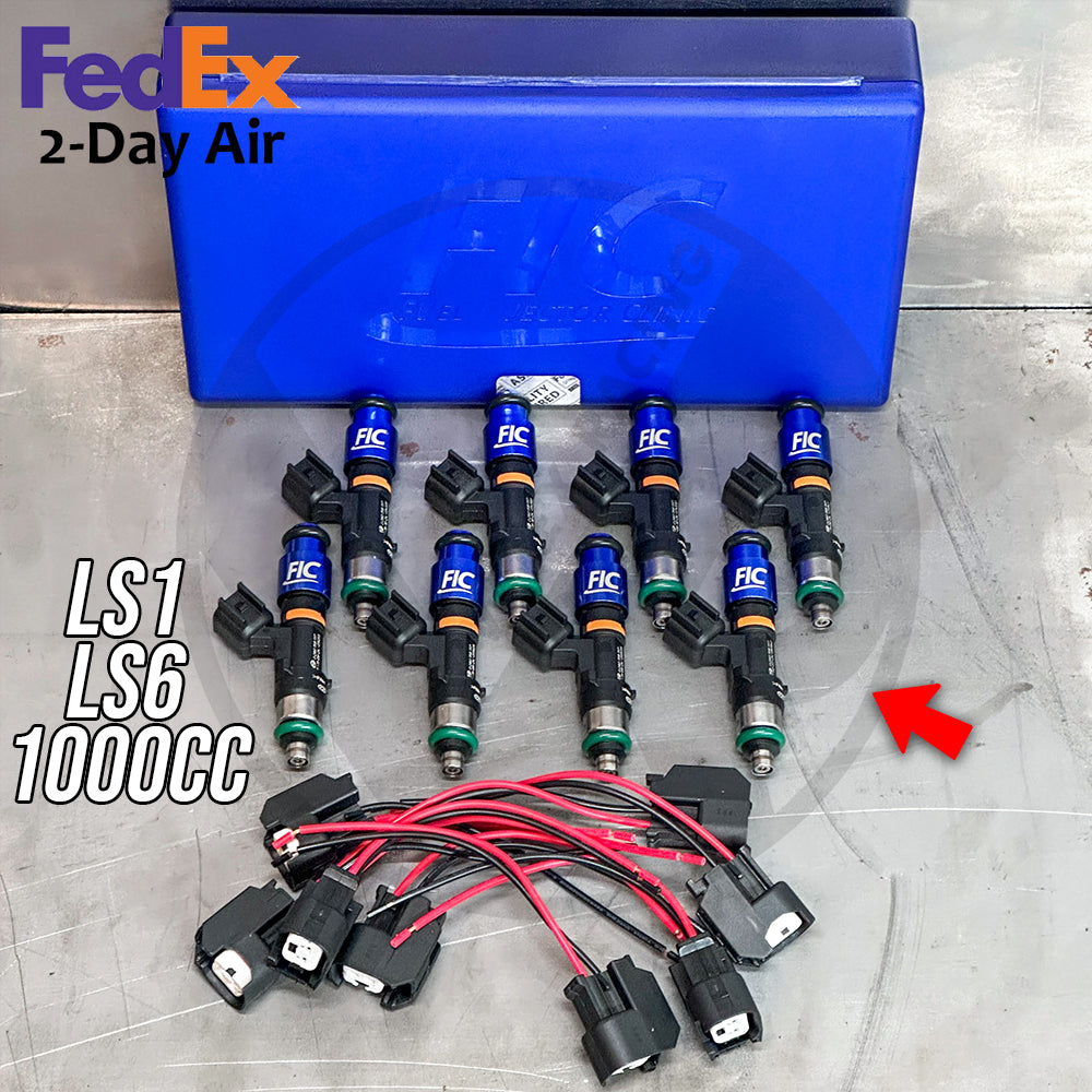 FIC Fuel Injector Clinic 1000cc High Impedance Fuel Injectors for GM LS1 LS6 Engines - IS301 1000H - Perfect for High-Performance Upgrades & Racing Applications