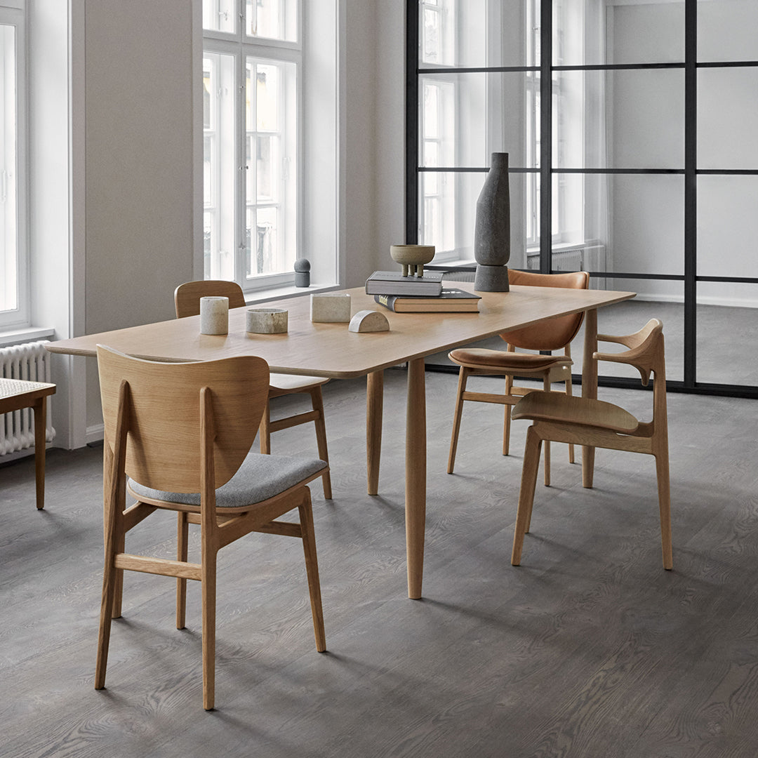 Bufala Dining Chair - Modern Wooden Dining Room Chair with Upholstered Seat - Perfect for Kitchen, Dining Room, and Home Office