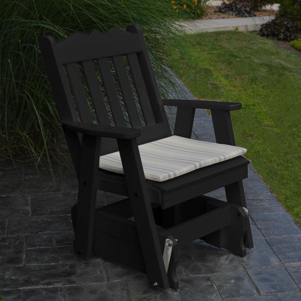 Premium A & L Furniture Poly Royal English Gliding Chair - Comfortable Rocking Recliner for Nursery, Living Room & Bedroom - Perfect for Breastfeeding, Relaxing & Home Decor