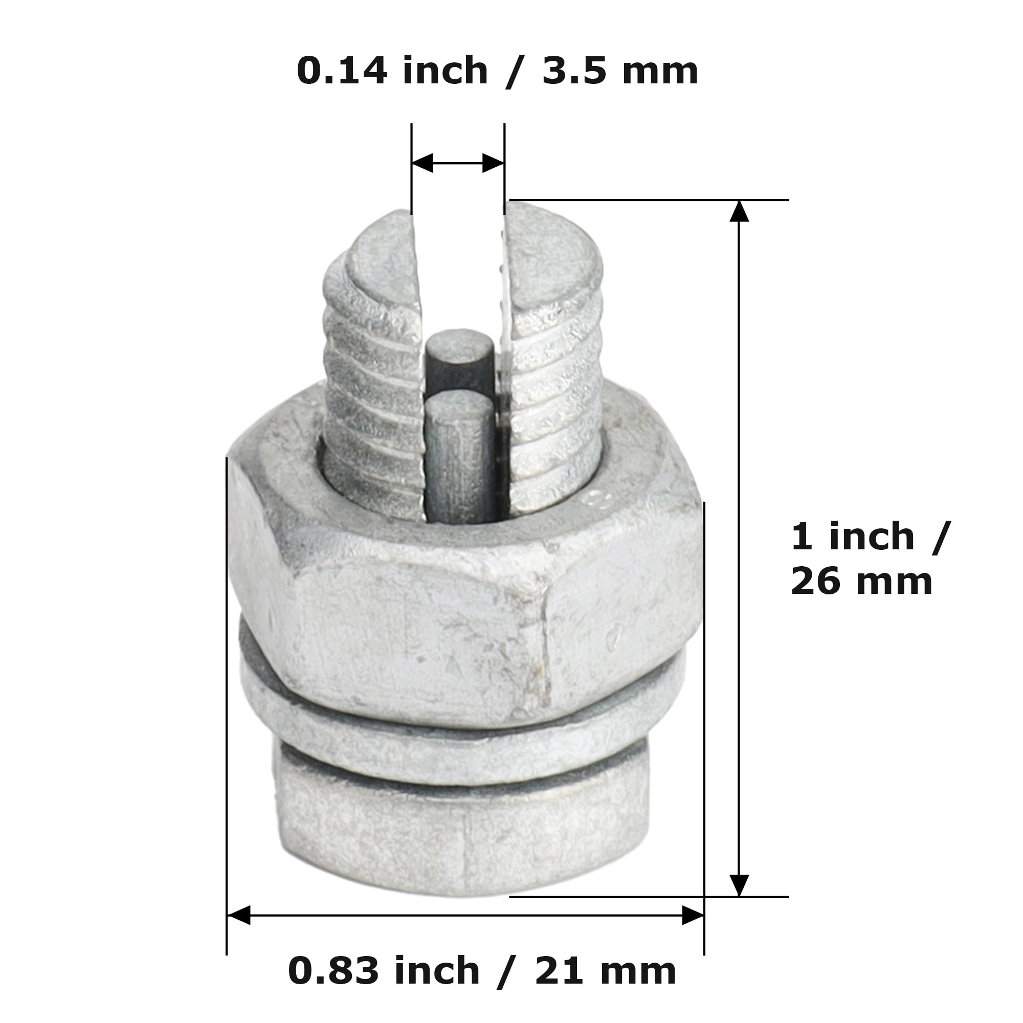 Heavy Duty Split Bolt Electrical Fence Connectors - 10 Pack Copper Wire Join Clamps for Electric Fencing, Grounding & Farm Fence Repair | Weatherproof & Corrosion Resistant for Outdoor Use