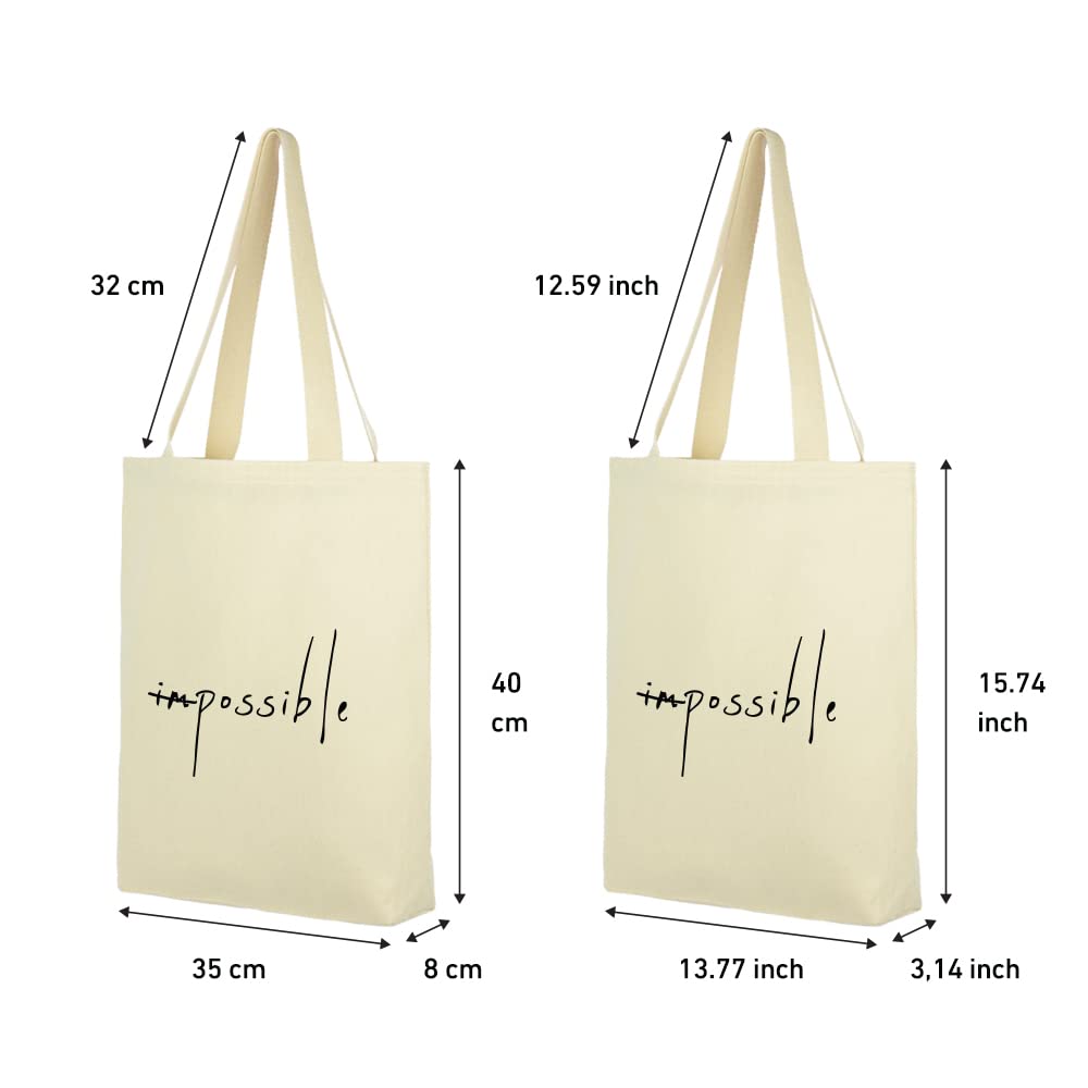 Stylish Canvas Tote Bag for Women - Trendy Printed Reusable Eco-Friendly Cotton Shopping Bag - Perfect for Grocery, Books, Beach & Daily Use