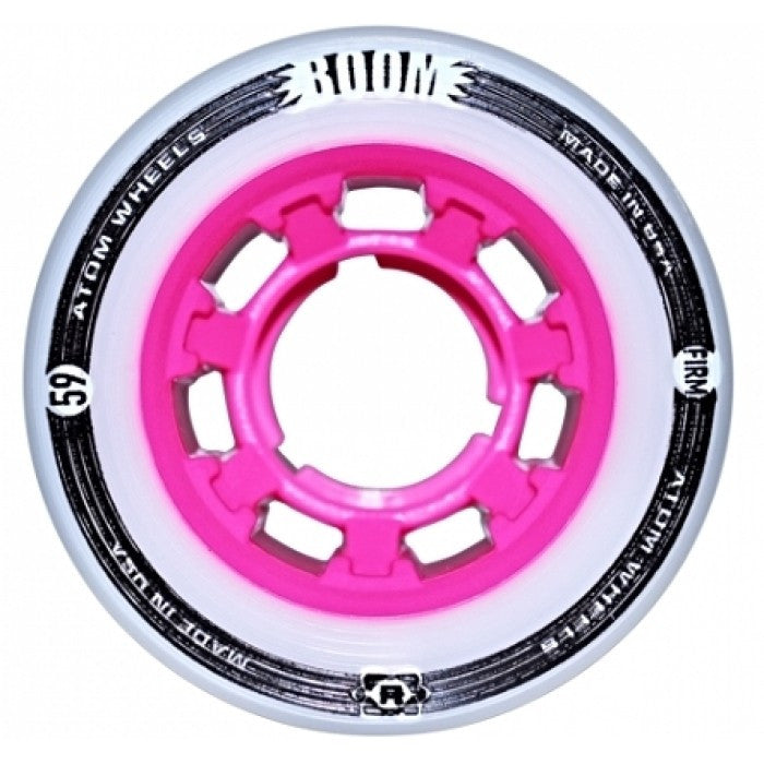 Atom Boom 59mm/38mm Quad Skate Wheels 4-Pack - High Performance Roller Skating Wheels for Indoor & Outdoor Use