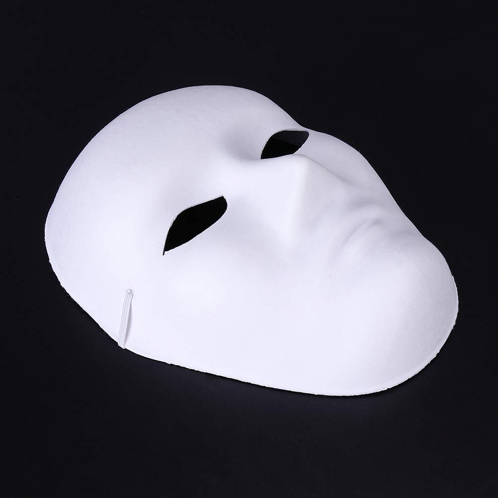 DIY White Paper Mask Blank - Hand Painted Plain Face Masks for Costume, Masquerade Party & Halloween - Creative Craft Project for Kids & Adults