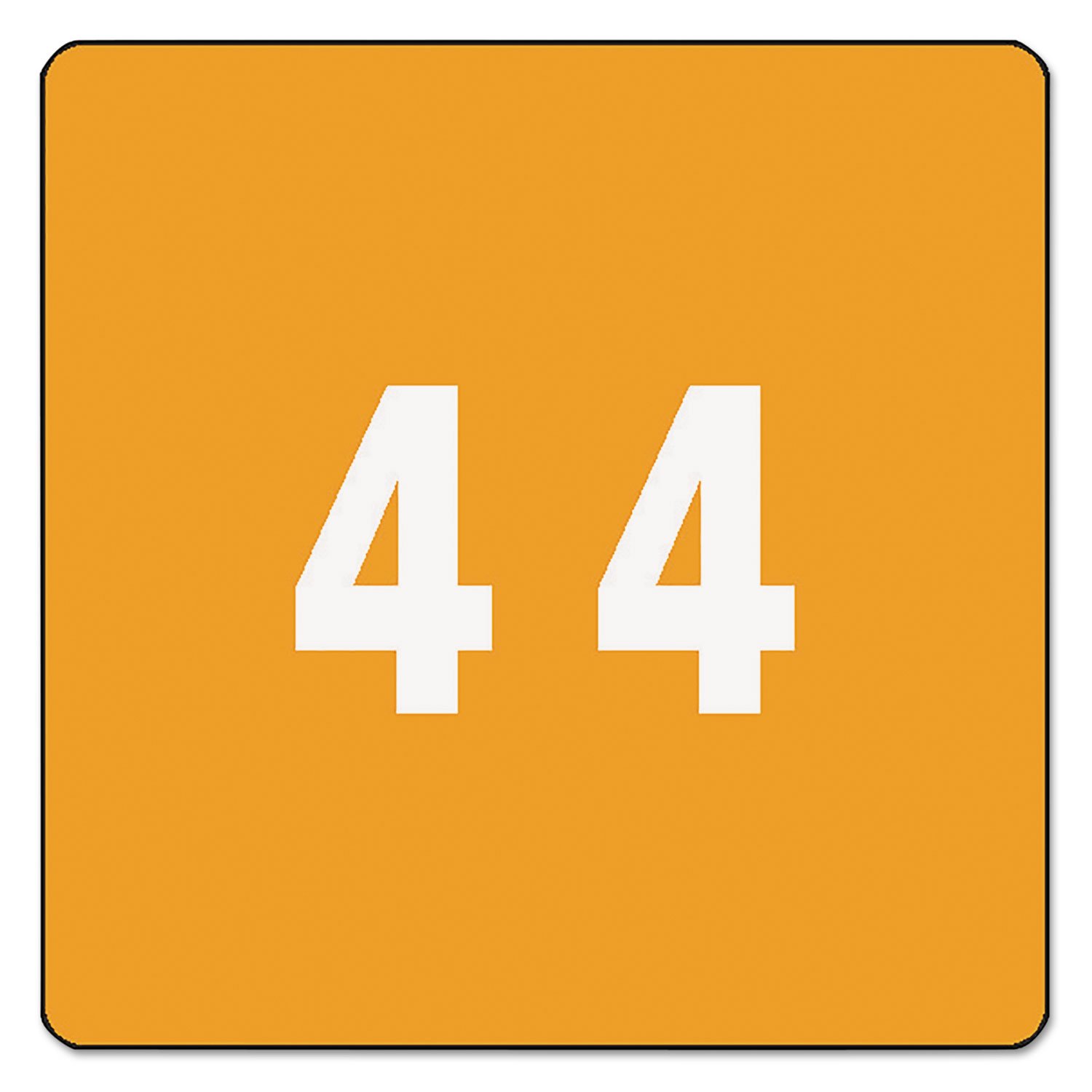 Smead 67424 Number 4 Orange End Tab Labels (250/Roll) for File Organization