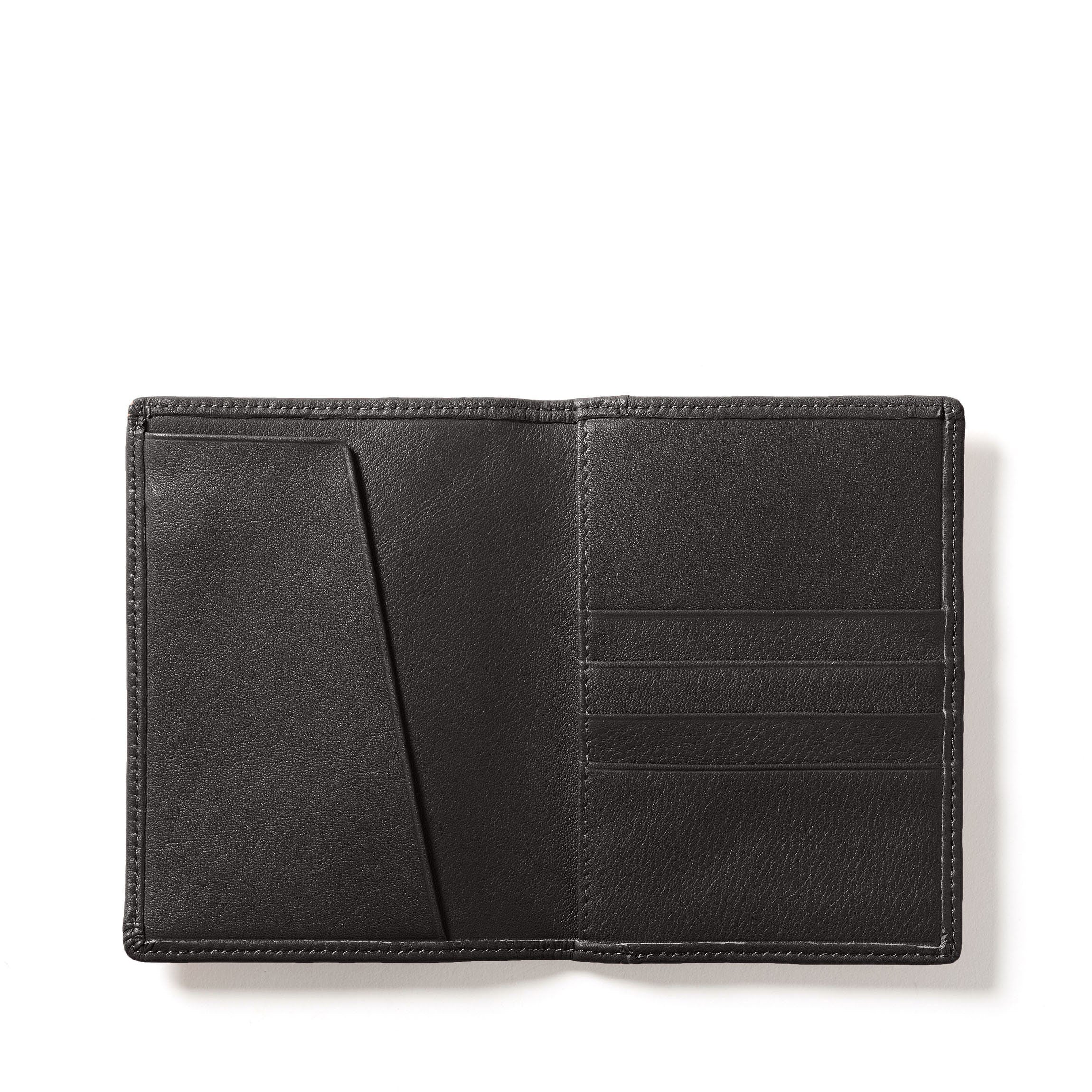 Premium Black Onyx Passport Holder - RFID Blocking, Durable Leather Travel Accessory for International Trips & Business Travel