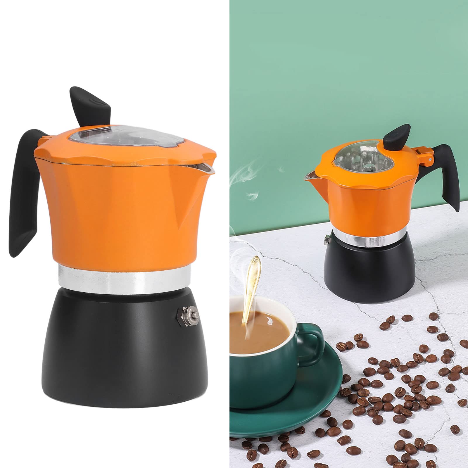 150ML Moka Pot - Italian Stovetop Coffee Maker for Home & Travel | Classic Aluminum Espresso Brewer