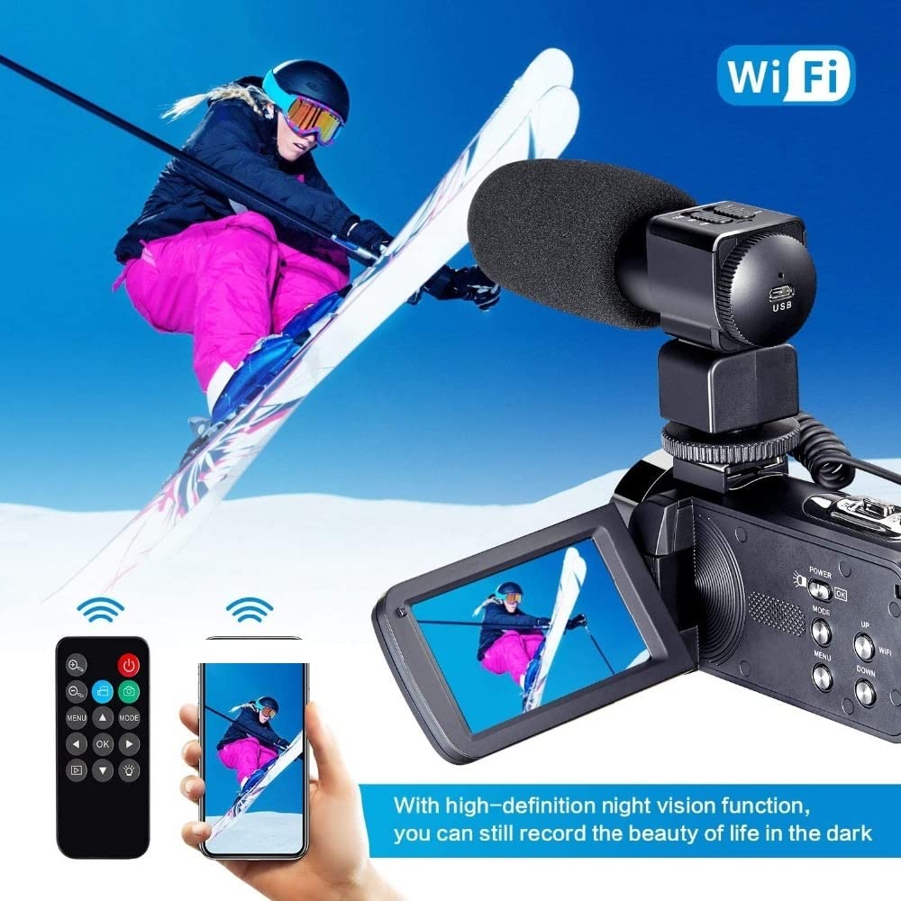 BODORME 4K Professional Camcorder - 18X Zoom Digital Video Camera for Live Streaming, Vlogging & Photography | Ultra HD Webcam with 32GB SD Card & Lens | Perfect for YouTube, Travel & Home Videos