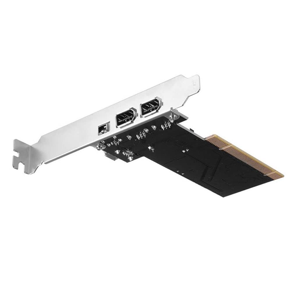 1pcs PCI 4 Ports Firewire IEEE 1394 1394A 4/6 Pin Controller Card Adapter - High-Speed Data Transfer for Video Editing, Audio Production & External Storage Devices