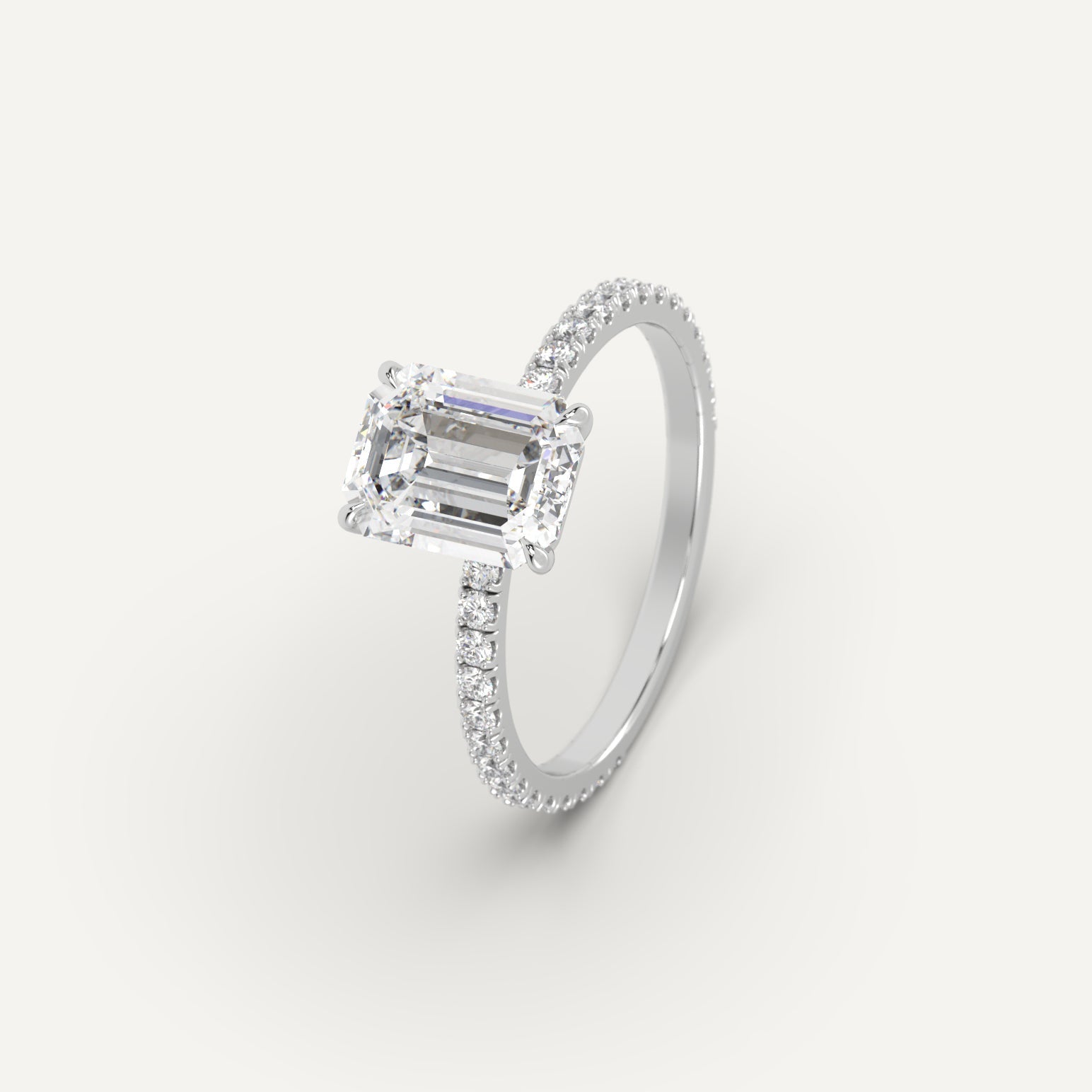 2 Carat Emerald Cut Diamond Ring – Elegant Solitaire Engagement Ring for Women | Perfect for Proposals, Weddings & Anniversaries