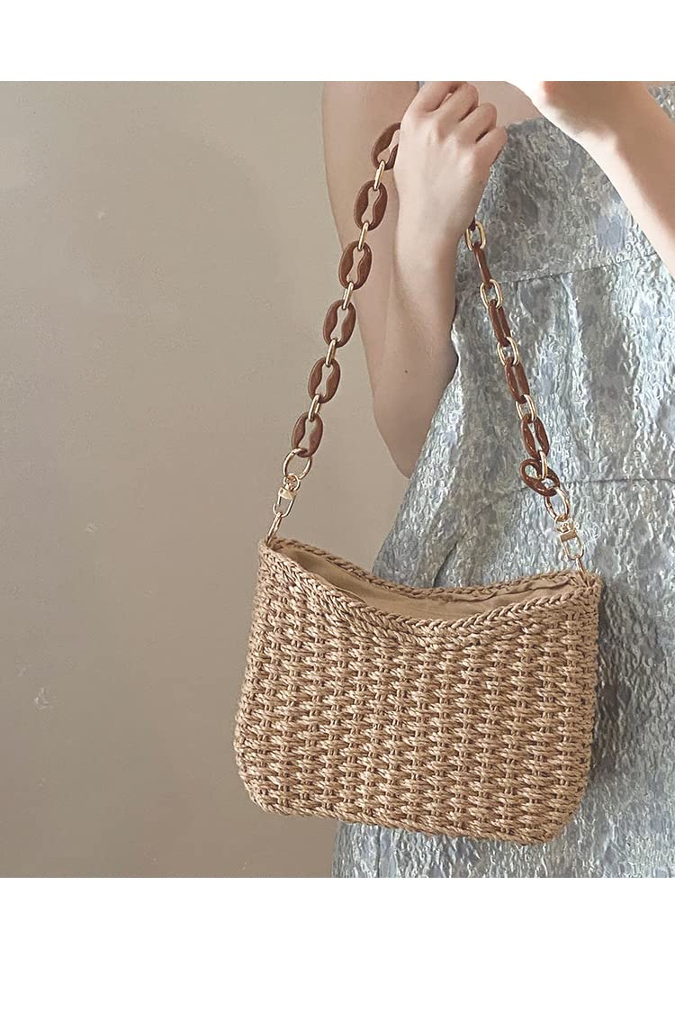 Ulisty Women's Small Handwoven Mini Crossbody Bag - Boho Square Purse with Adjustable Strap for Casual Outings, Travel & Shopping