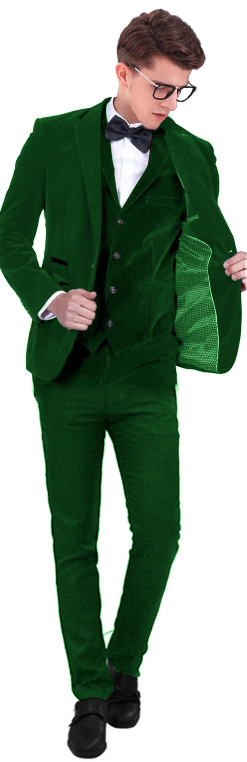 Velvet Slim Fit Men's Suit 3 Piece Set - Groomsmen Tuxedo for Weddings, Prom & Formal Events (ST-XZ002) | Luxe Velour Fabric for Special Occasions
