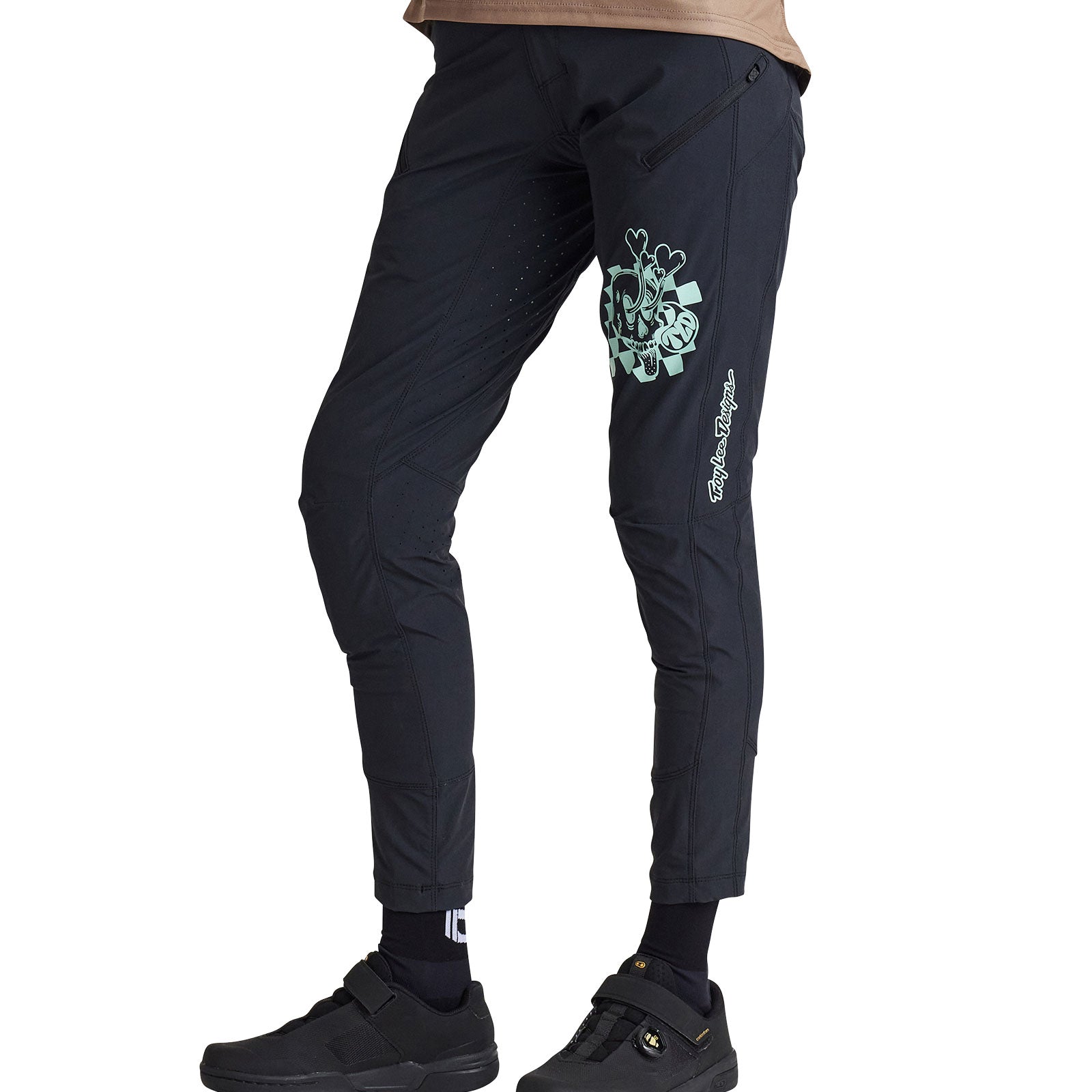 Lilium Women's Watercolor Black Pants by Micayla Gatto - Stylish Casual Wear for Work, Travel & Everyday Outfits
