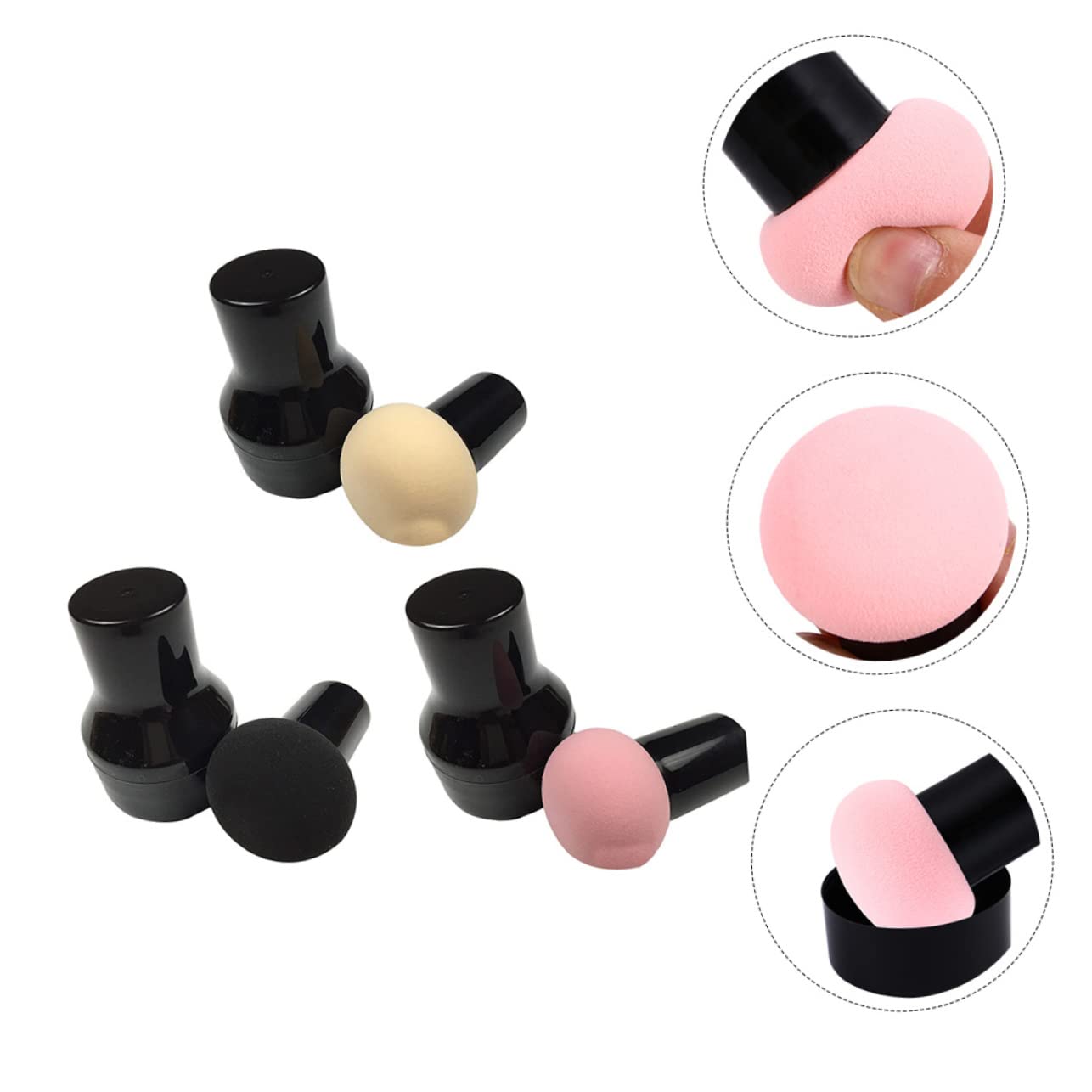 Beatifufu 6-Piece Non-Latex Makeup Powder Puffs - Soft Dry & Wet Foundation Sponge Blenders for Flawless Face Makeup Application | Perfect for Daily Beauty Routine, Professional Makeup Artists & Travel