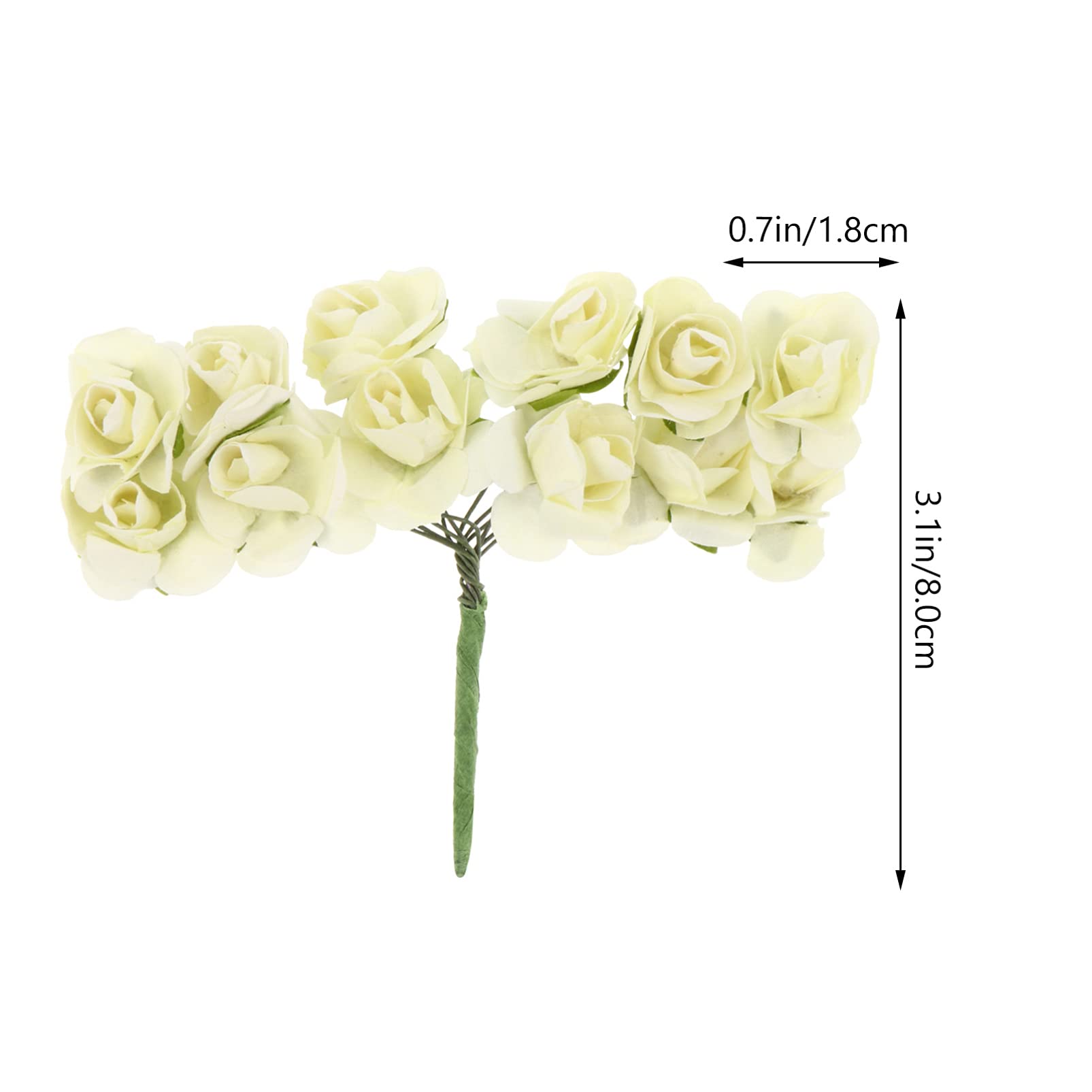 Healifty 144 Pcs Mini Paper Rose Flowers - Artificial Paper Roses for Wedding Decor, Bridal Shower, Baby Shower & Party Decorations - DIY Floral Arrangements, Table Centerpieces & Home Decoration