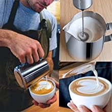 3D Creations 900ml Stainless Steel Milk Frothing Pitcher - Professional Latte Art Jug for Espresso, Cappuccino & Coffee - Perfect for Home Baristas & Coffee Shops