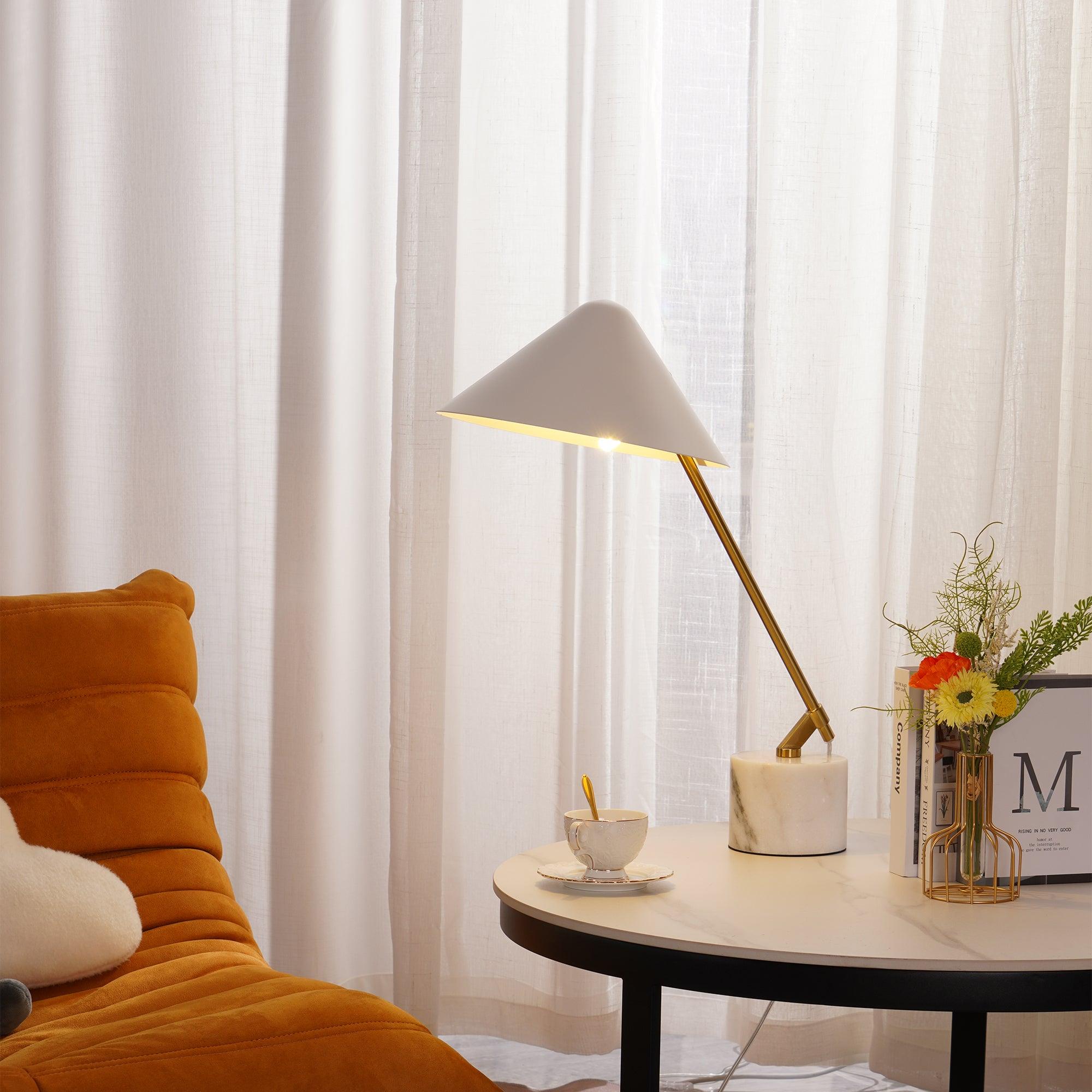 Mini Table Lamp with Hat Design - Stylish & Compact Nightstand Light for Bedroom, Living Room, or Office Decor