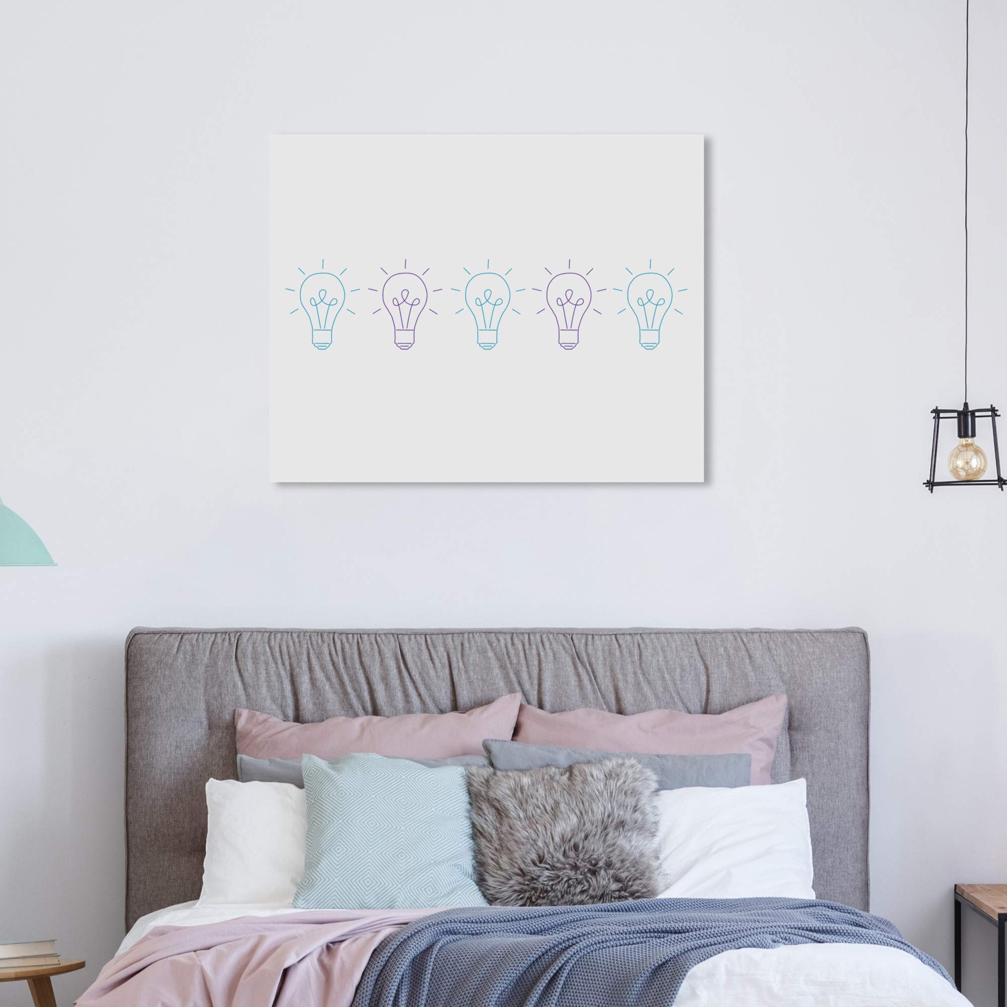 Oliver Gal Artist Co. 'Light Bulbs in Line' Wall Art Canvas Print - 30