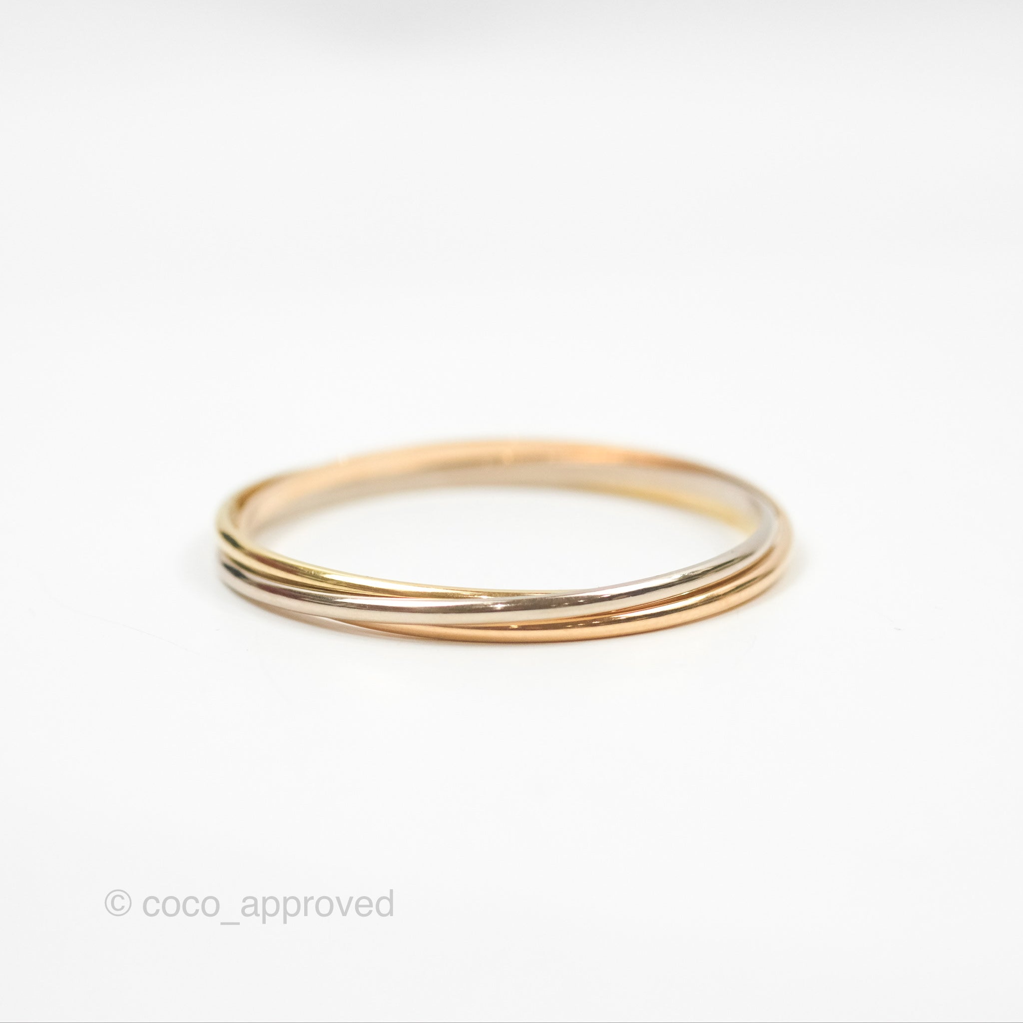 Cartier Trinity Bracelet - 18K White Gold, Yellow Gold, Rose Gold - Size 16 - Luxury Jewelry for Women, Anniversary Gift, Wedding Present, Everyday Elegance