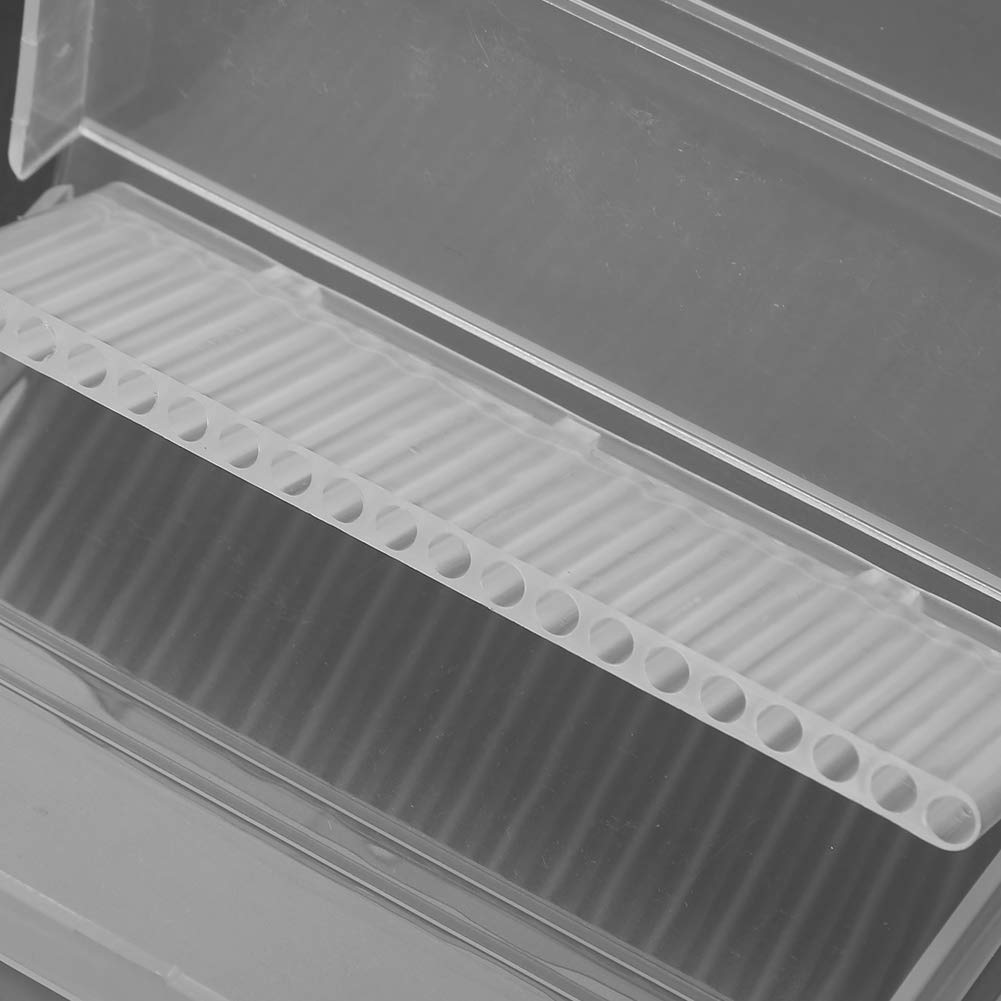 20 Slots Clear Plastic Nail Drill Bits Holder - Dustproof Manicure Tool Storage Box for Nail Salon, DIY Art & Home Organization | Perfect for Professional Nail Technicians & Home Manicure Kits