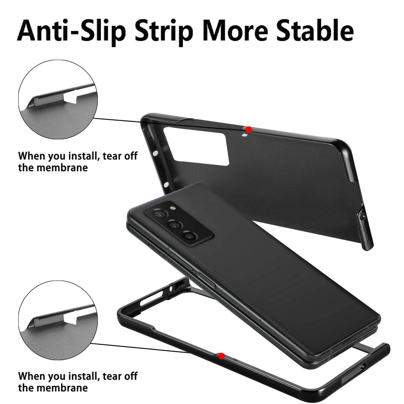 Anti-Slip Carbon Fiber Case for Samsung Galaxy Z Fold 4 - Protective Phone Cover with Grip for Work, Travel & Daily Use