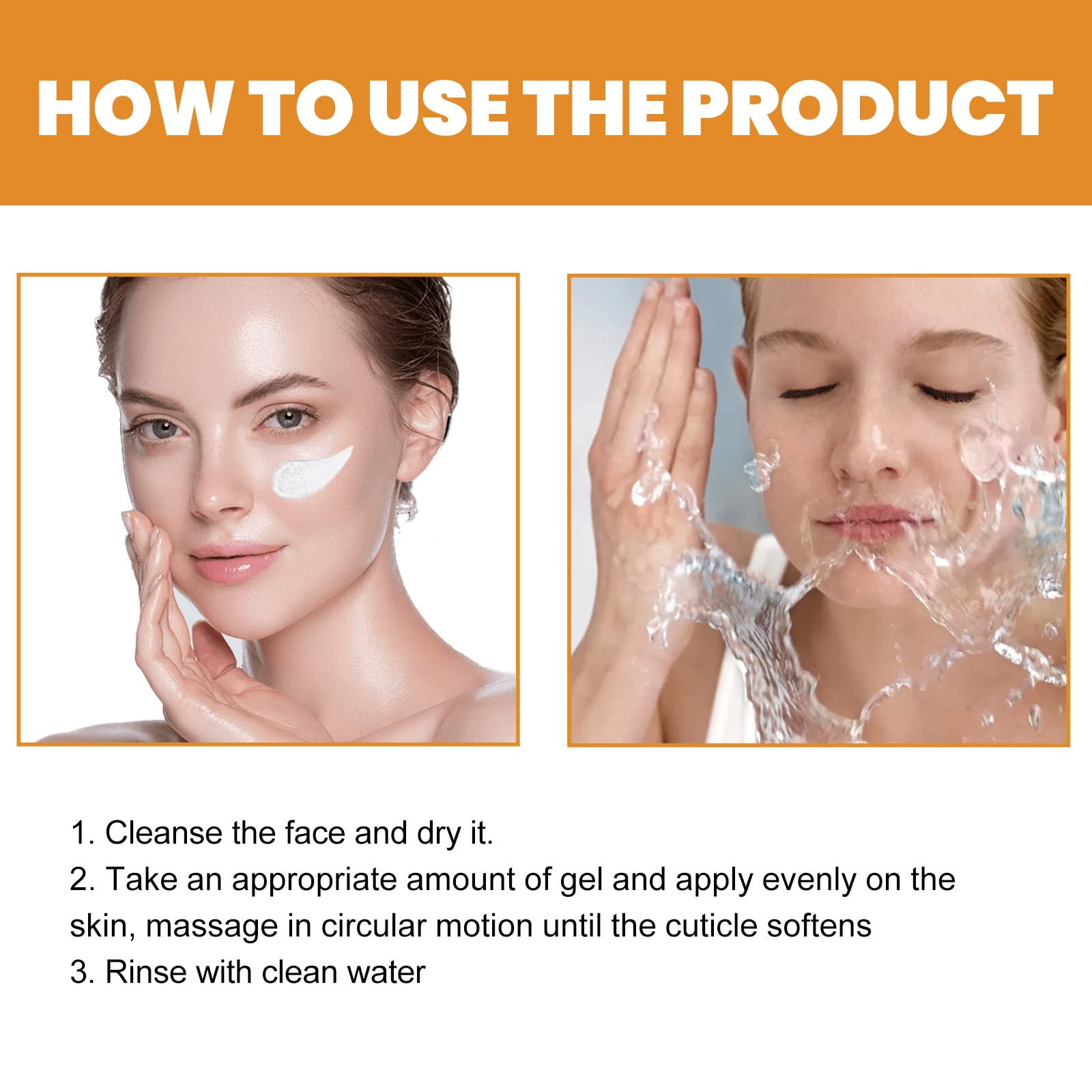 2 Pack Orange Exfoliating Gel for Face & Body - Deep Cleansing Scrub with Moisturizing Properties | Gentle Skin Renewal for Daily Skincare Routine & Spa Treatments